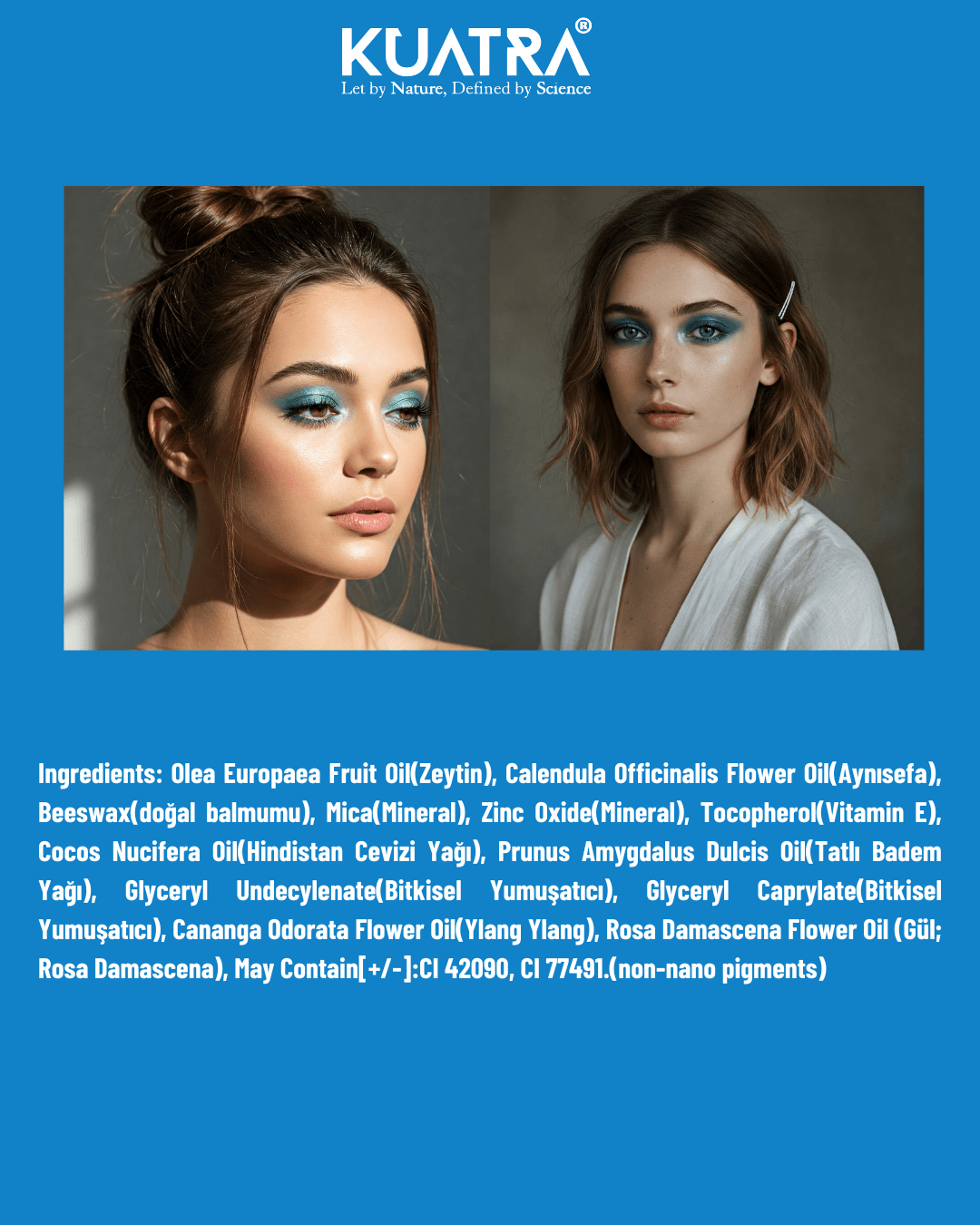 Mermaid’s Sapphire Krem Far, Eyeliner Doğal İçerikli, (Makyaj Beraberinde Çok Değerli Besleyici Cilt Bakımı)