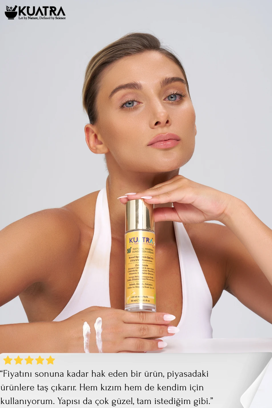 Kuatra SPF 50+ Natural - Mineral - Moisturizing Sunscreen Cream (Baby-Child-Adult) 80ml