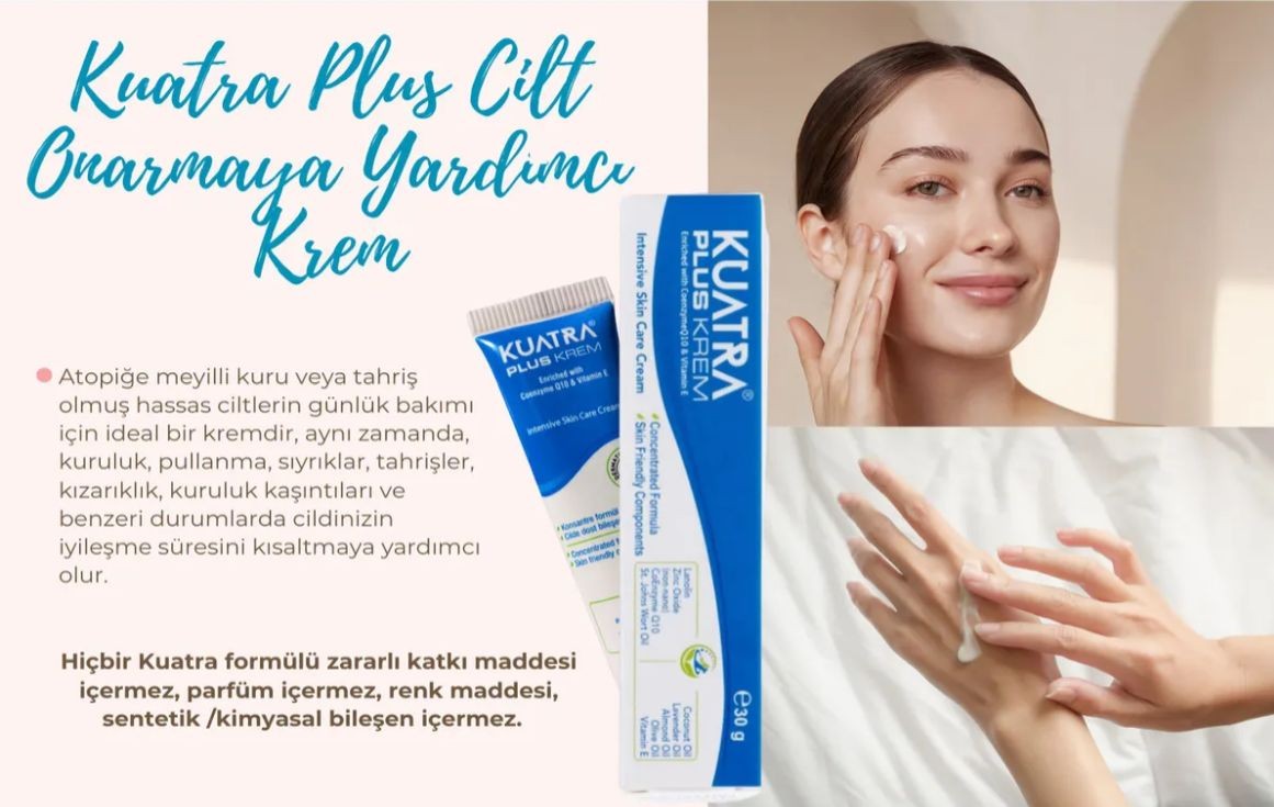 Kuatra Plus Cilt Onarmaya Yardımcı Krem 30 ml