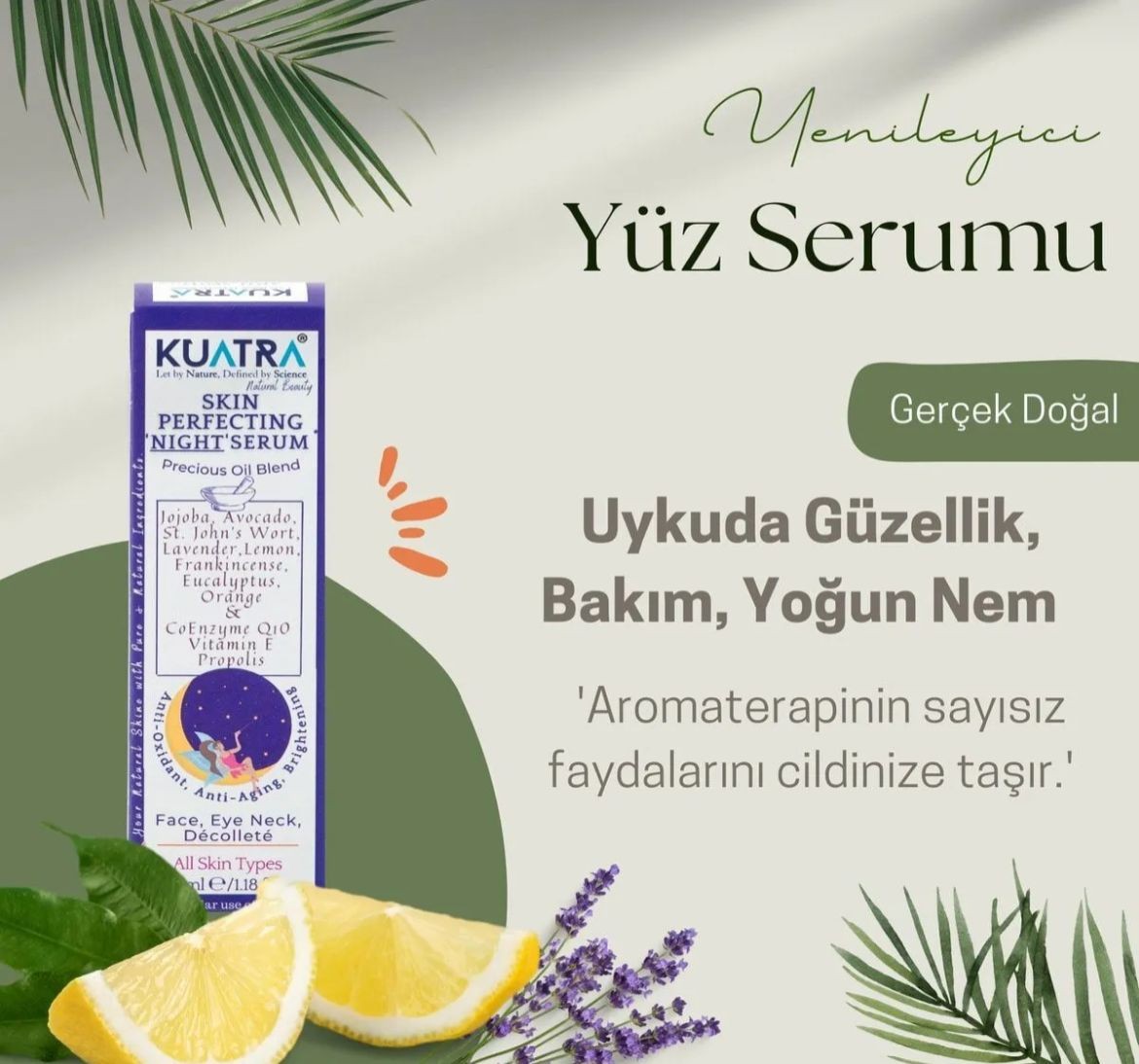 Kuatra Skin Perfecting  'Night' Serum (cildi onarmaya ve cildi kusursuzlaştırmaya yardımcı gece serumu)