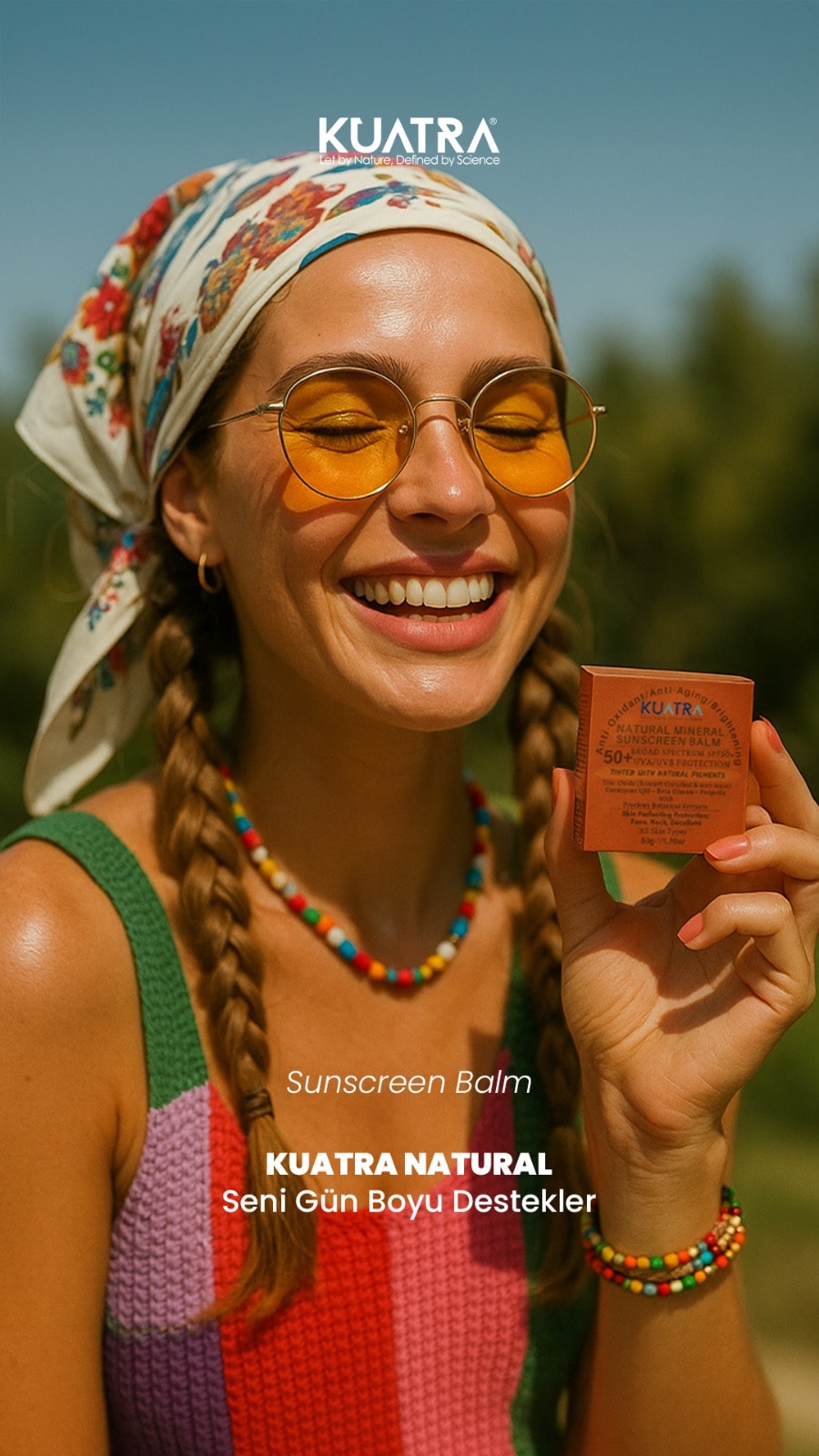Kuatra SPF 50+ Doğal-Mineral Güneş Koruyucu Renkli Balm 50ml