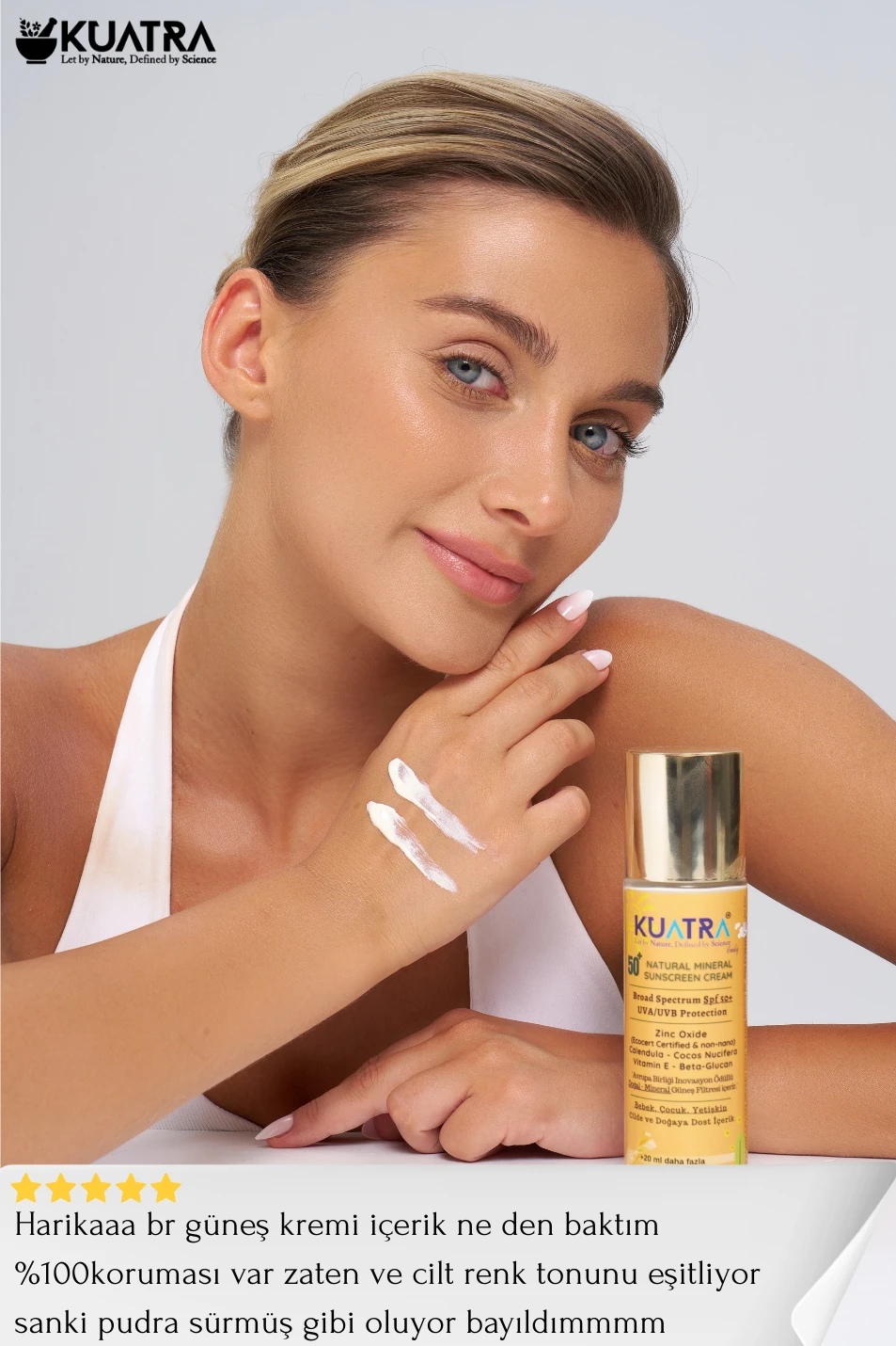 Kuatra SPF 50+ Natural - Mineral - Moisturizing Sunscreen Cream (Baby-Child-Adult) 80ml