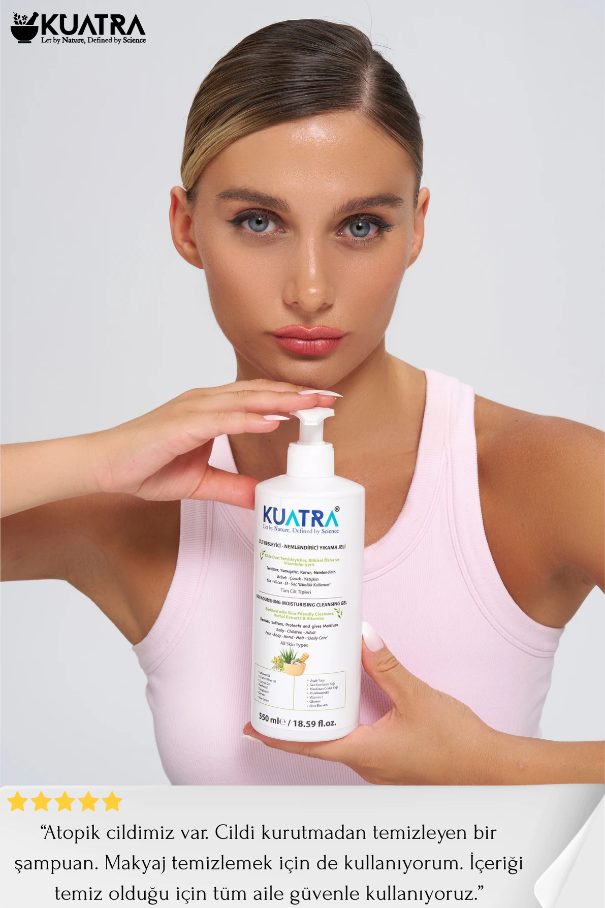Kuatra Moisturizing Nourishing Cleansing Gel 550ml (odorless)
