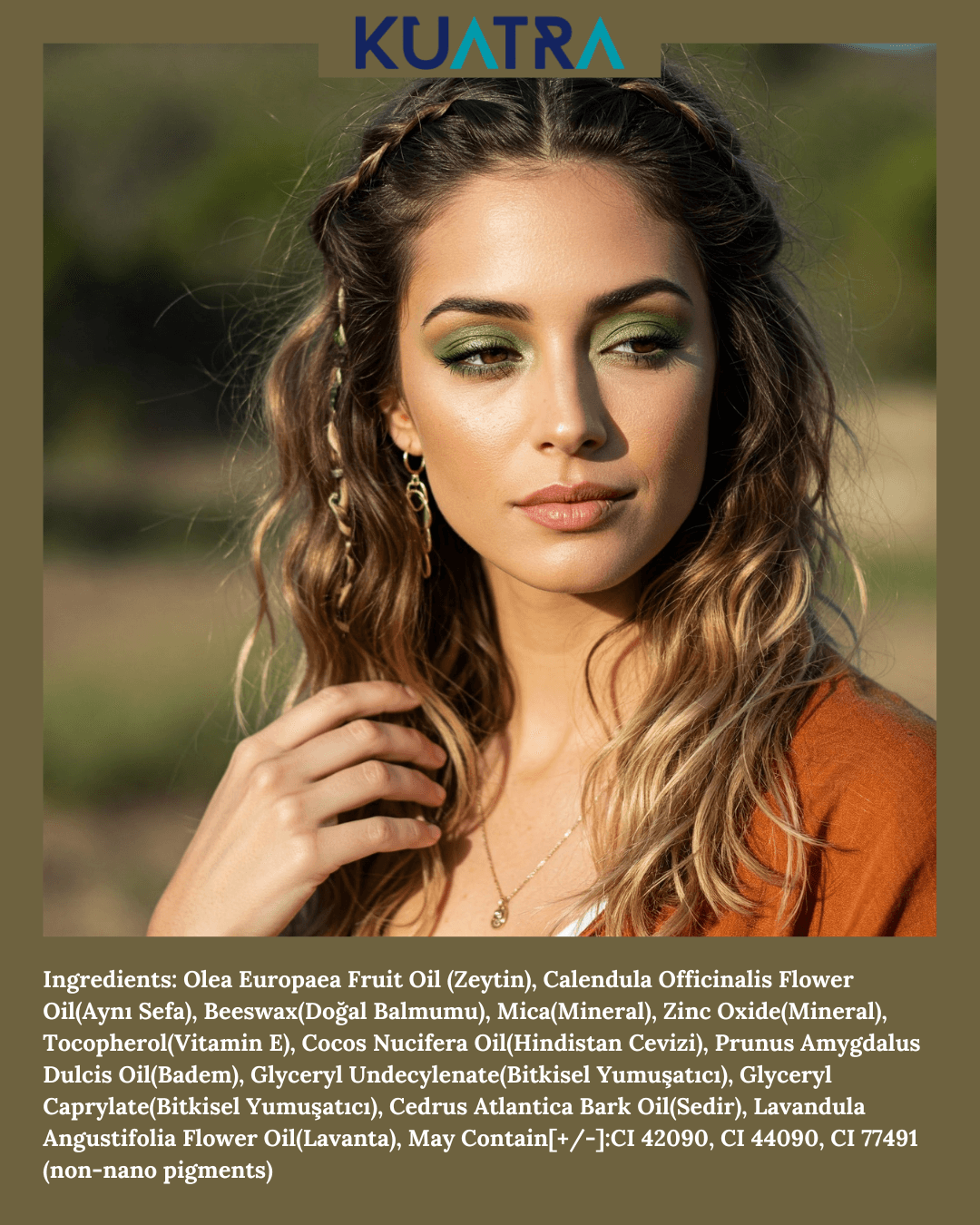 Cedarwood Pearl Krem Far, Eyeliner Doğal İçerikli, (Makyaj Beraberinde Çok Değerli Besleyici Cilt Bakımı)