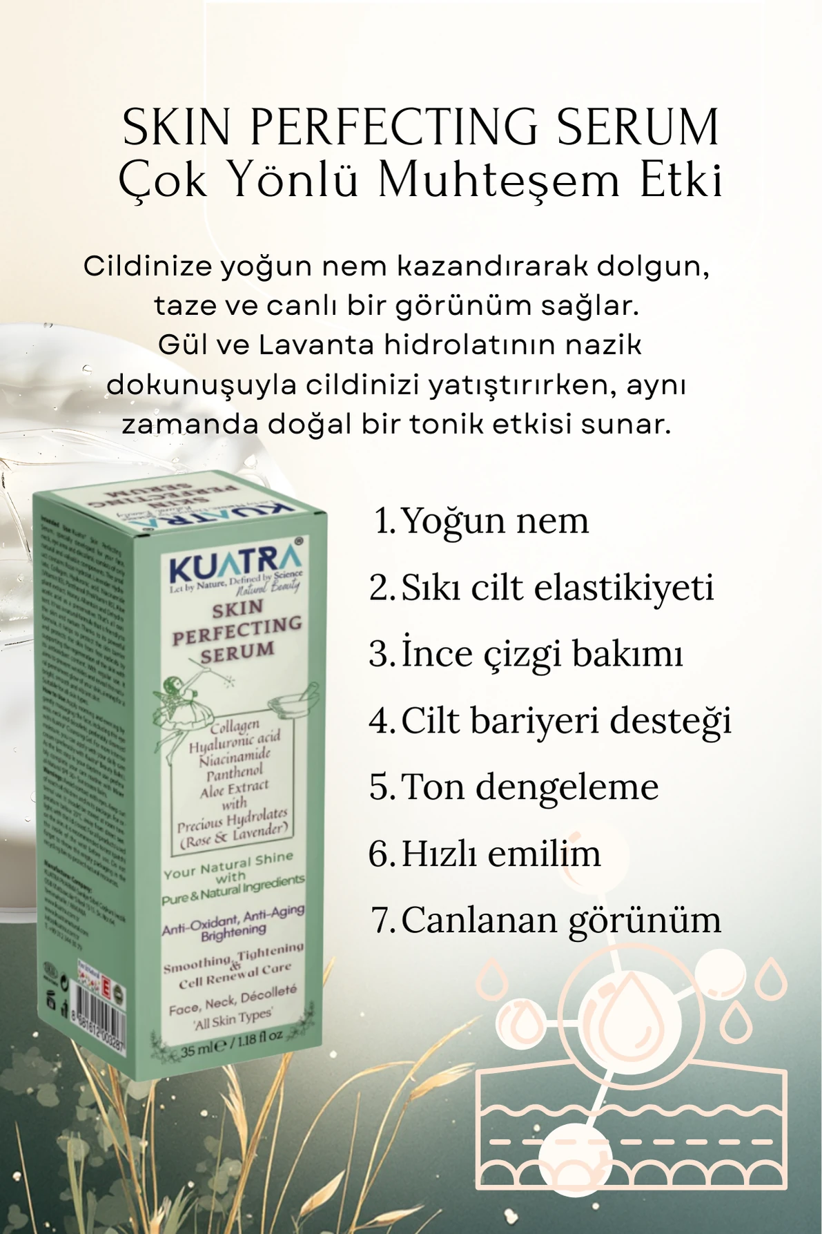 Kuatra Skin Perfecting Serum (Cildi Kusursuzlaştırmaya Yardımcı Günlük Serum)