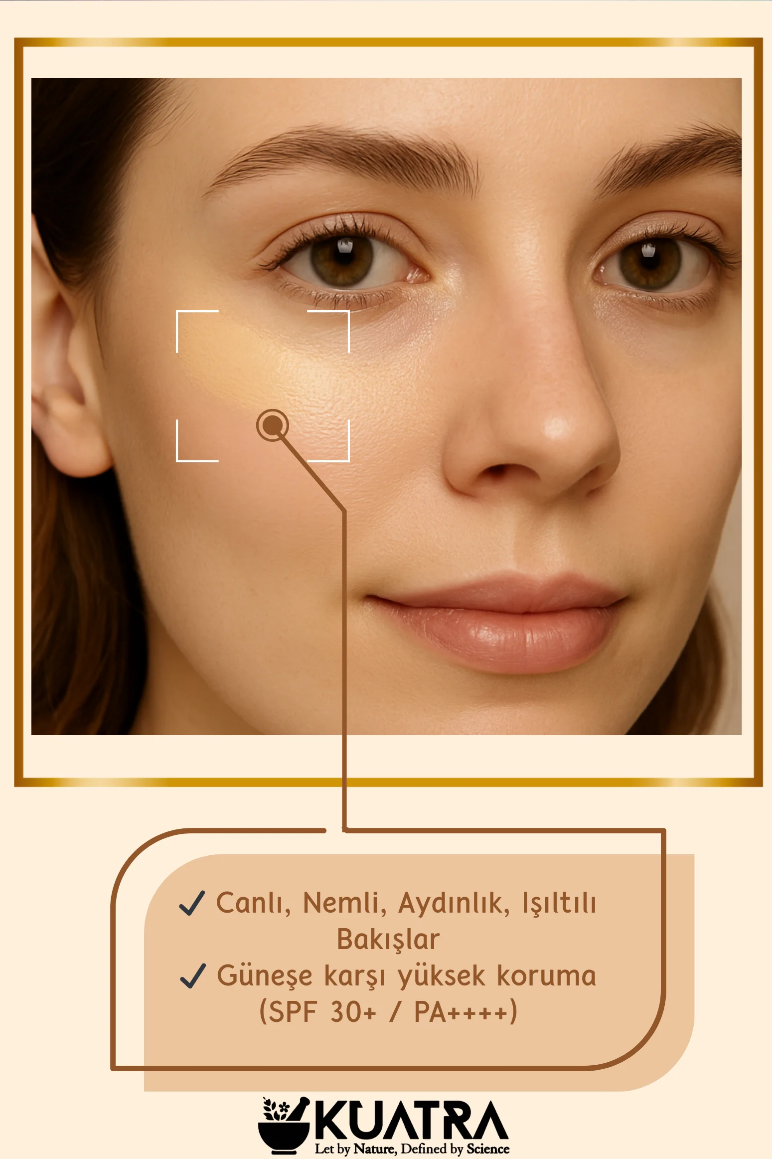 KUATRA Radiant Eyes Göz Çevresi Doğal Mineral Antiaging, Antioksidan Gündüz Bakım Stick SPF 30+ / PA++++ Renkli