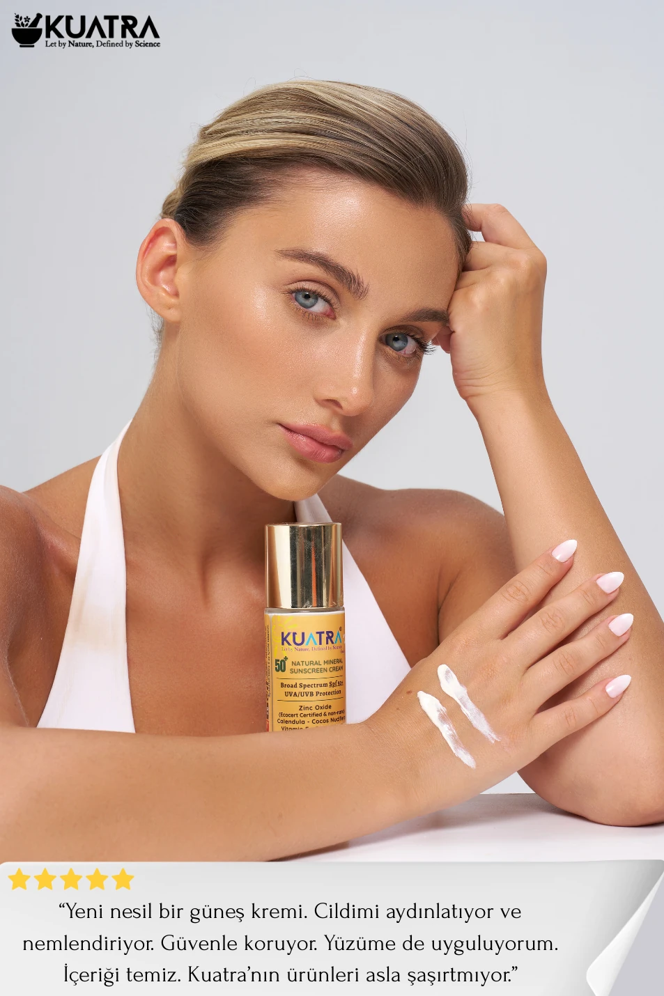 Kuatra SPF 50+ Natural - Mineral - Moisturizing Sunscreen Cream (Baby-Child-Adult) 80ml