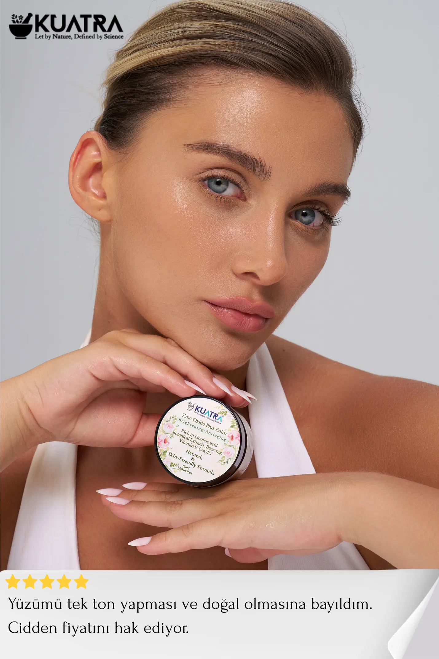 Kuatra Çinko Oksit Plus Balm (Leke Karşıtı, Canlandırıcı Nemlendirici Günlük Bakım- Doğal İçerik)