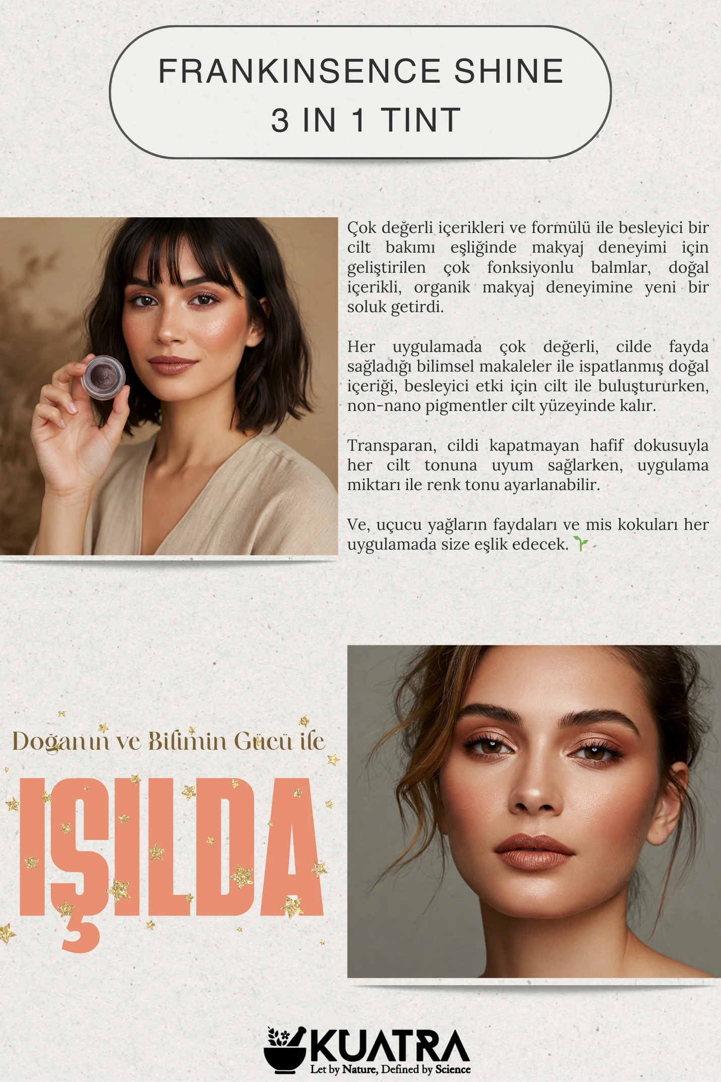 Frankinsence Shine Nemlendirici, Antioksidan, Işıltı Veren Allık-ruj- Göz Farı 'doğal İçerik'