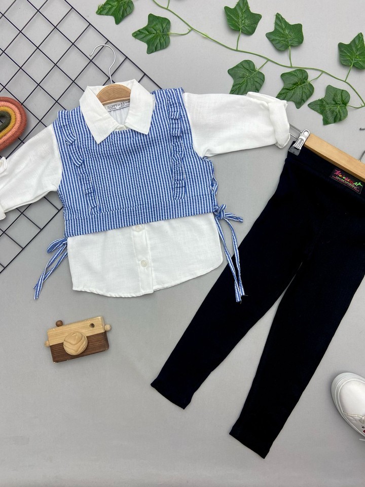⭐ CROP FIRFIR DETAYLI KIZ ÇOCUK TAKIM