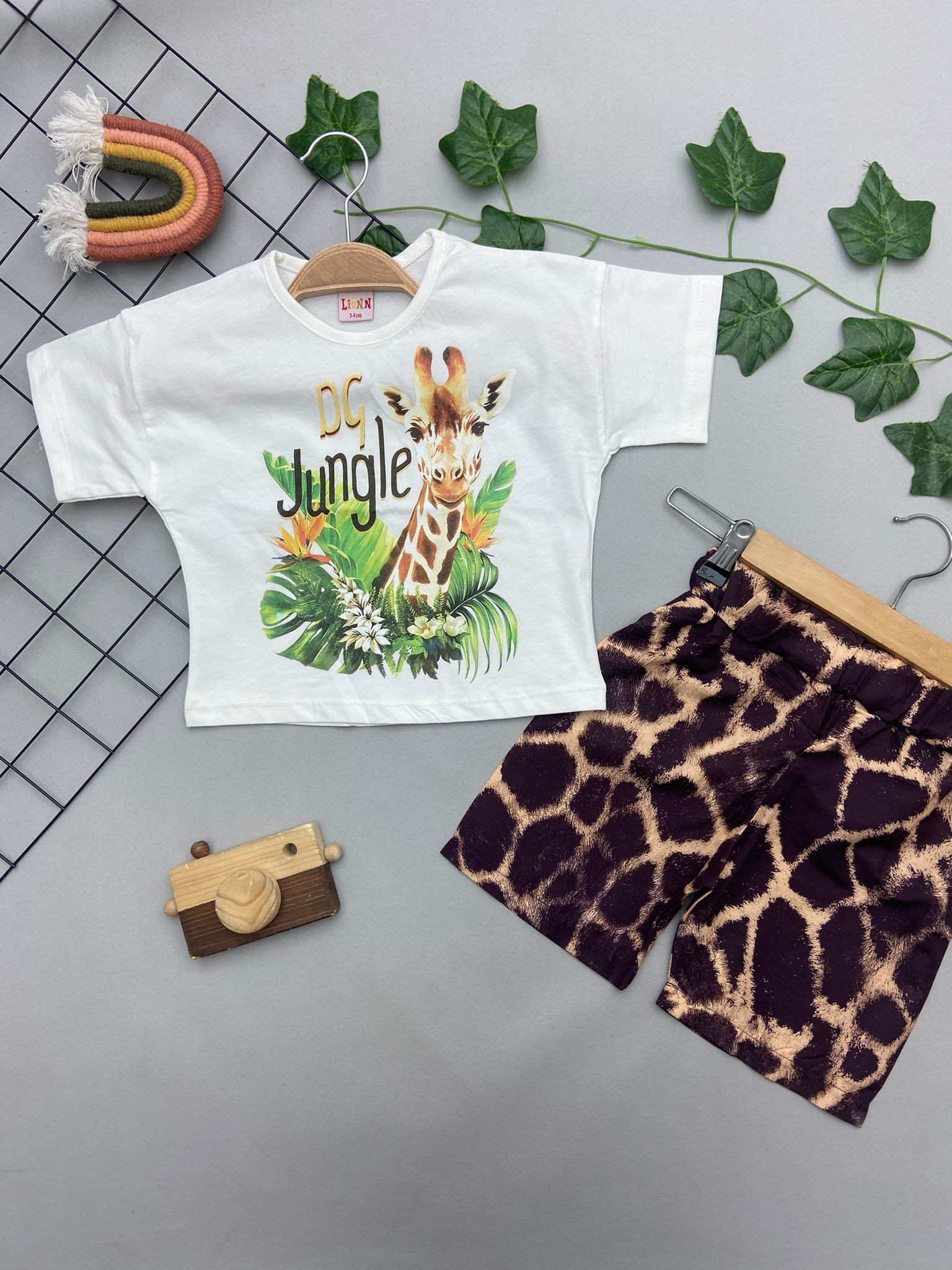 JUNGLE YAZILI KIZ COCUK TAKIM