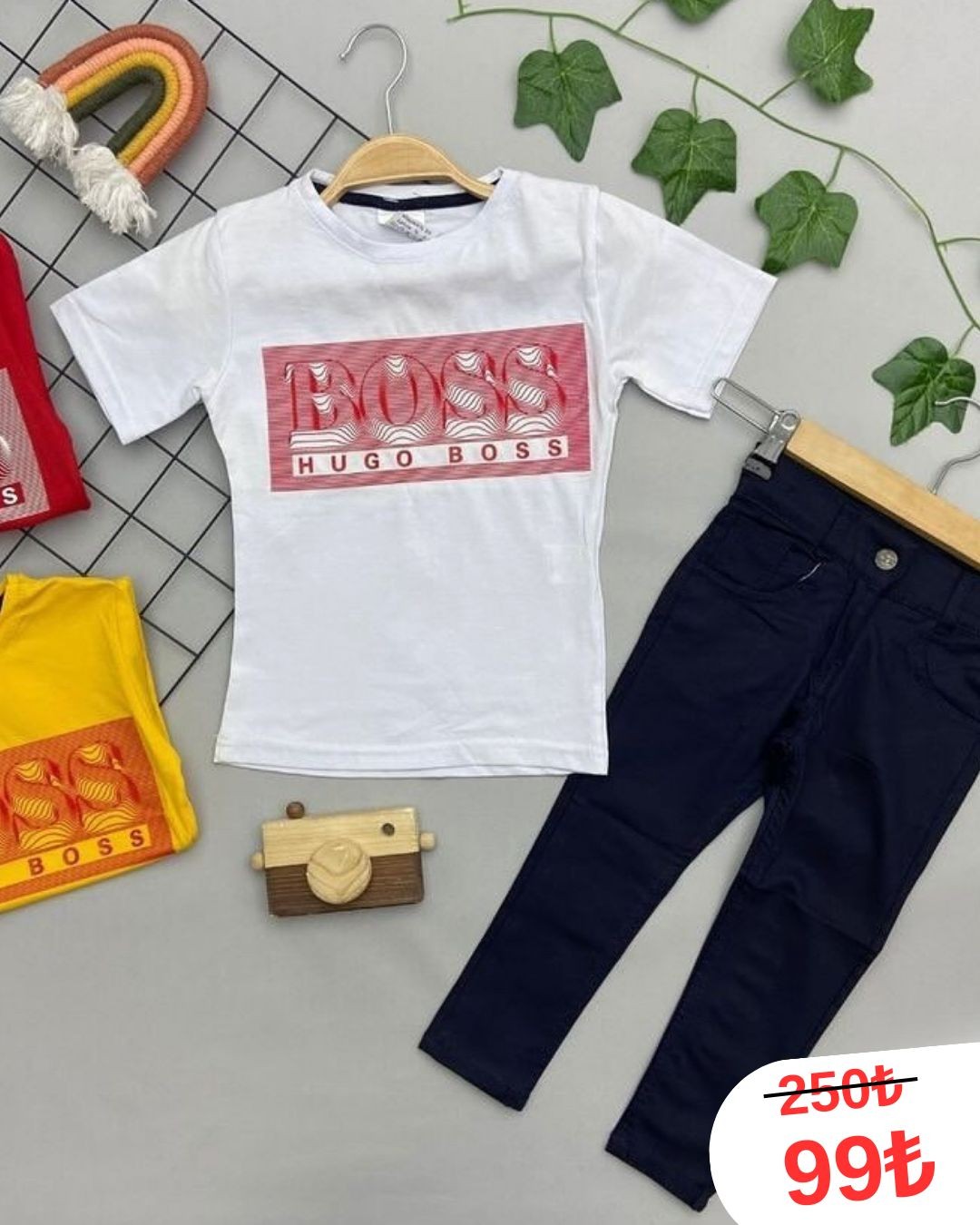 ⭐ BOSS YAZILI ERKEK COCUK TAKIMM