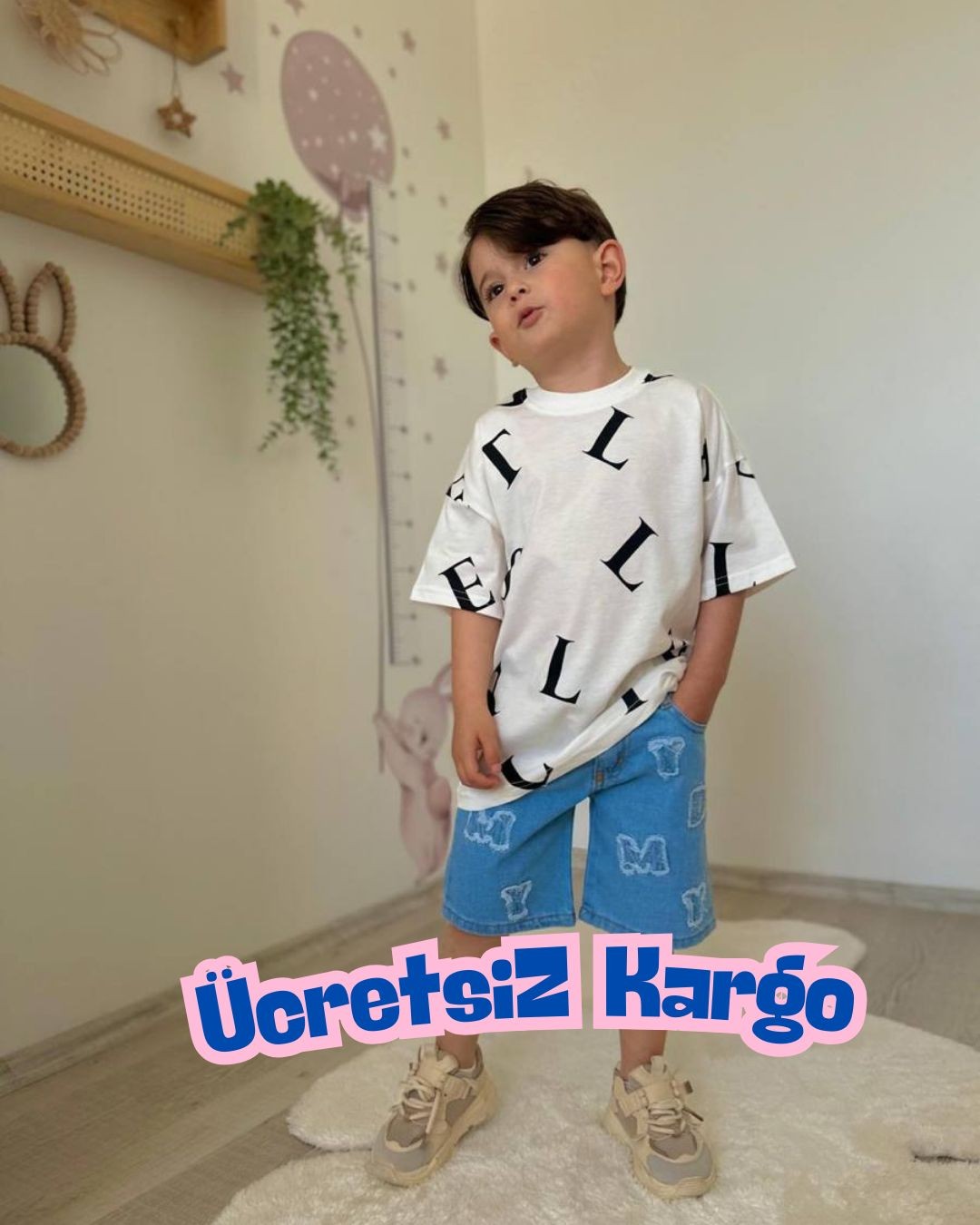 HARF BASKILI ERKEK COCUK TAKIM