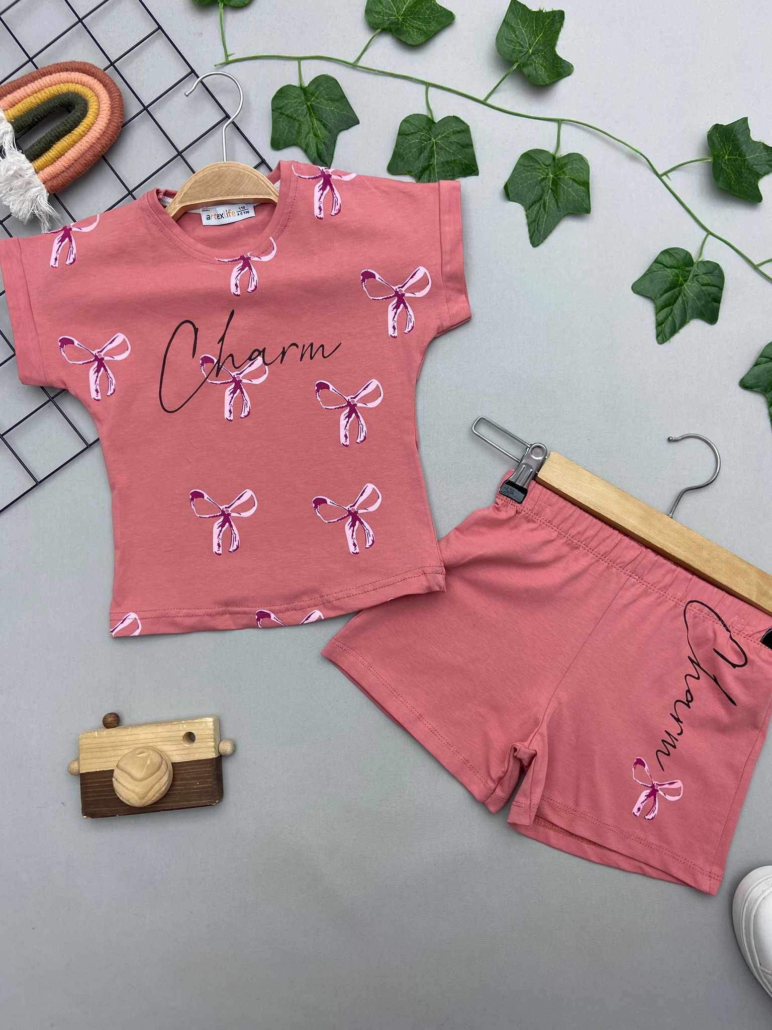 CHARM YAZILI KIZ COCUK TAKIM