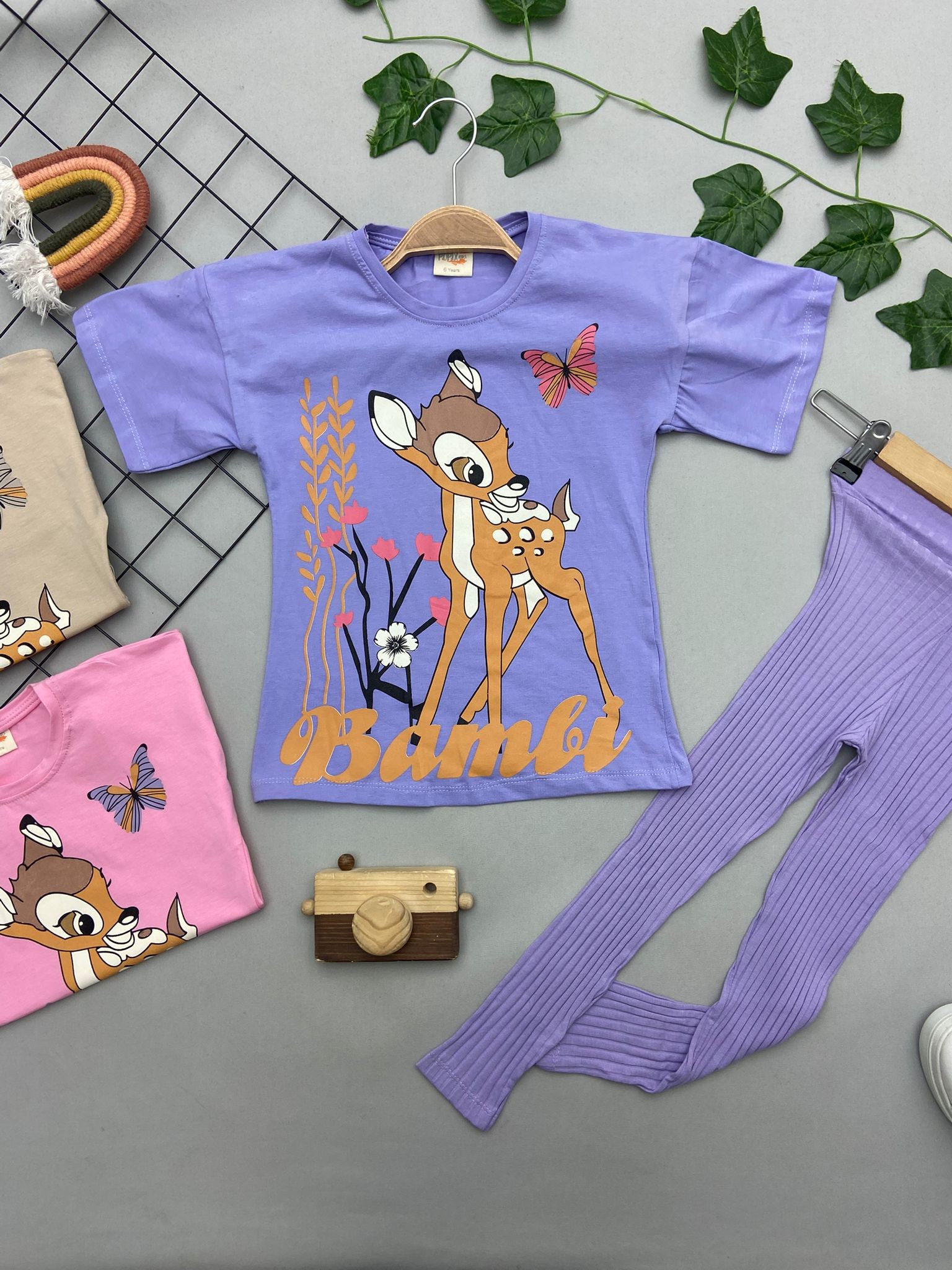 BAMBİ YAZILI KIZ COCUK TAKIM