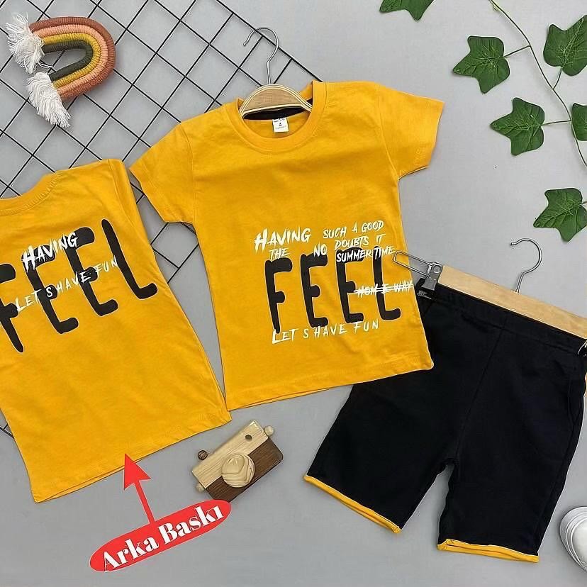 FEEL YAZILI ERKEK ÇOCUK TAKIM