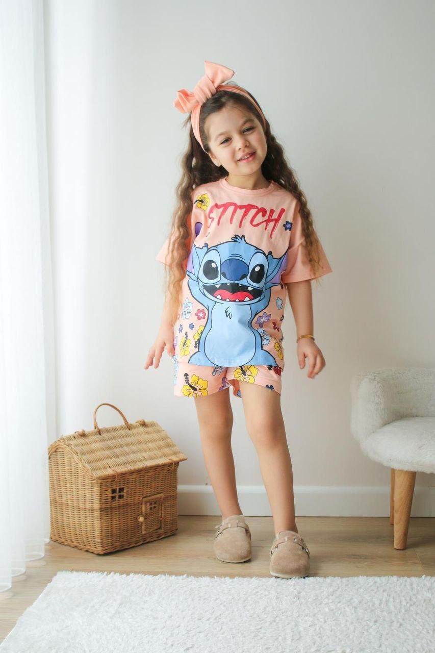 ⭐ STITCH BASKILI KIZ ÇOCUK TAKIM