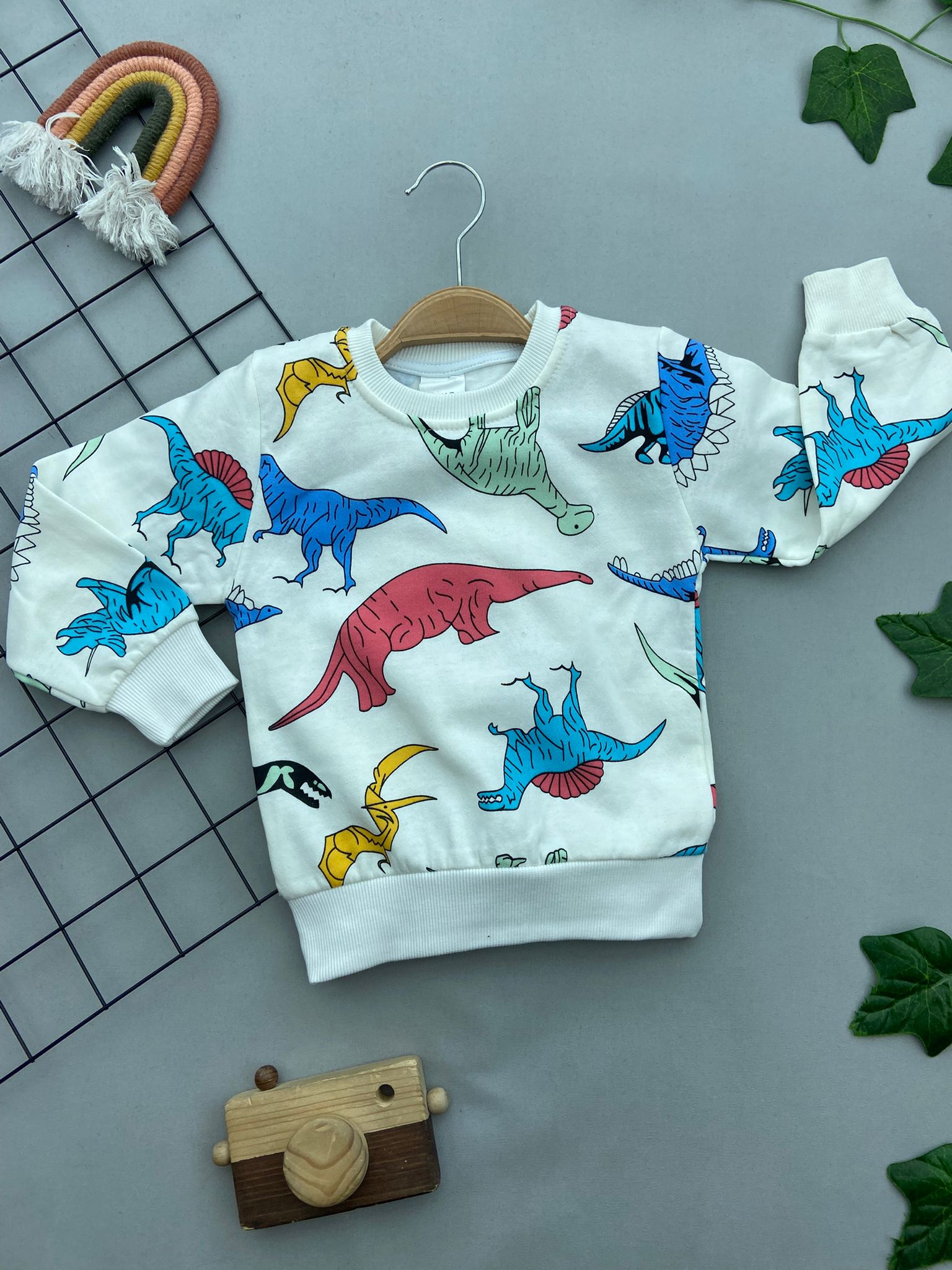 ⭐ DINOZOZR BASKILI ERKEK COCUK SWEATSHIRT
