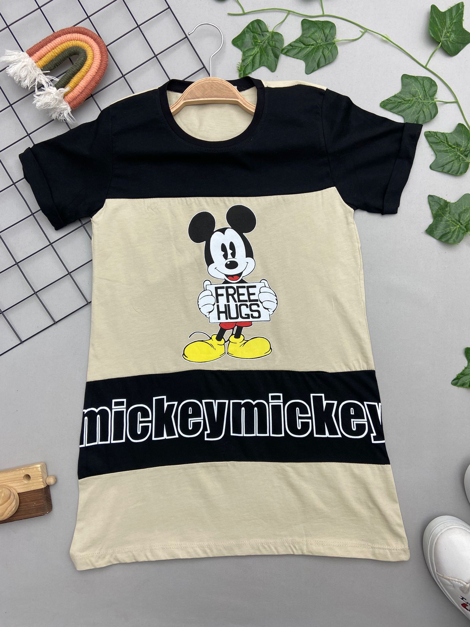 MICKEY BASKILI KIZ COCUK ELBISE
