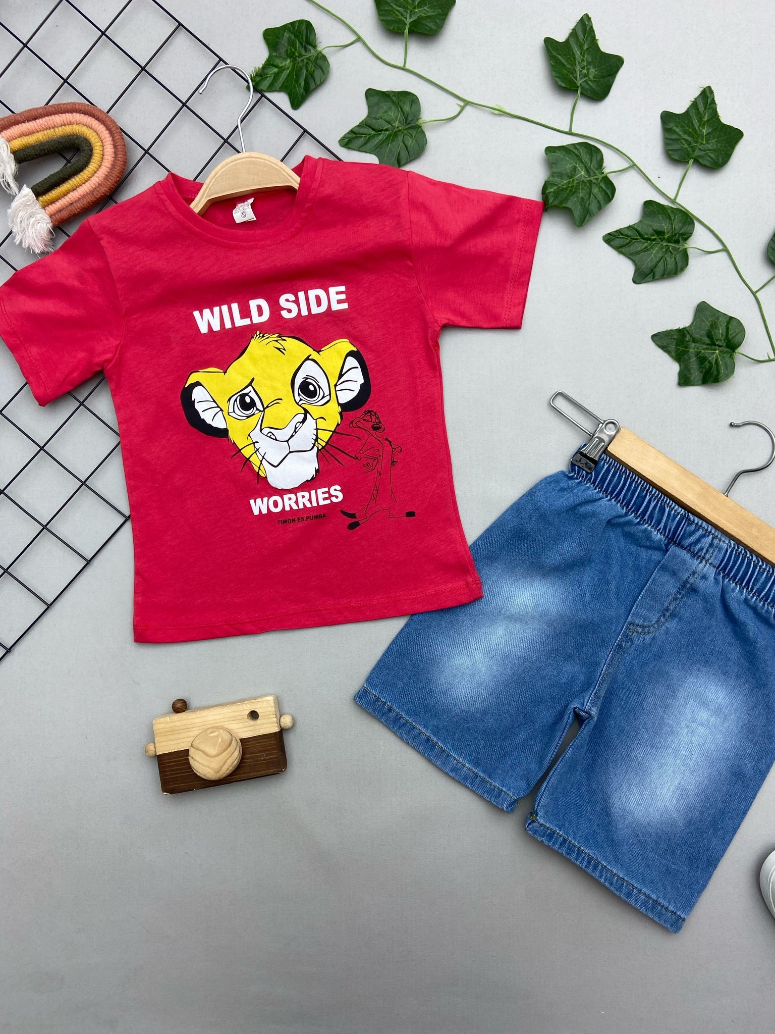 WILD SIDE YAZILI ERKEK ÇOCUK TAKIM