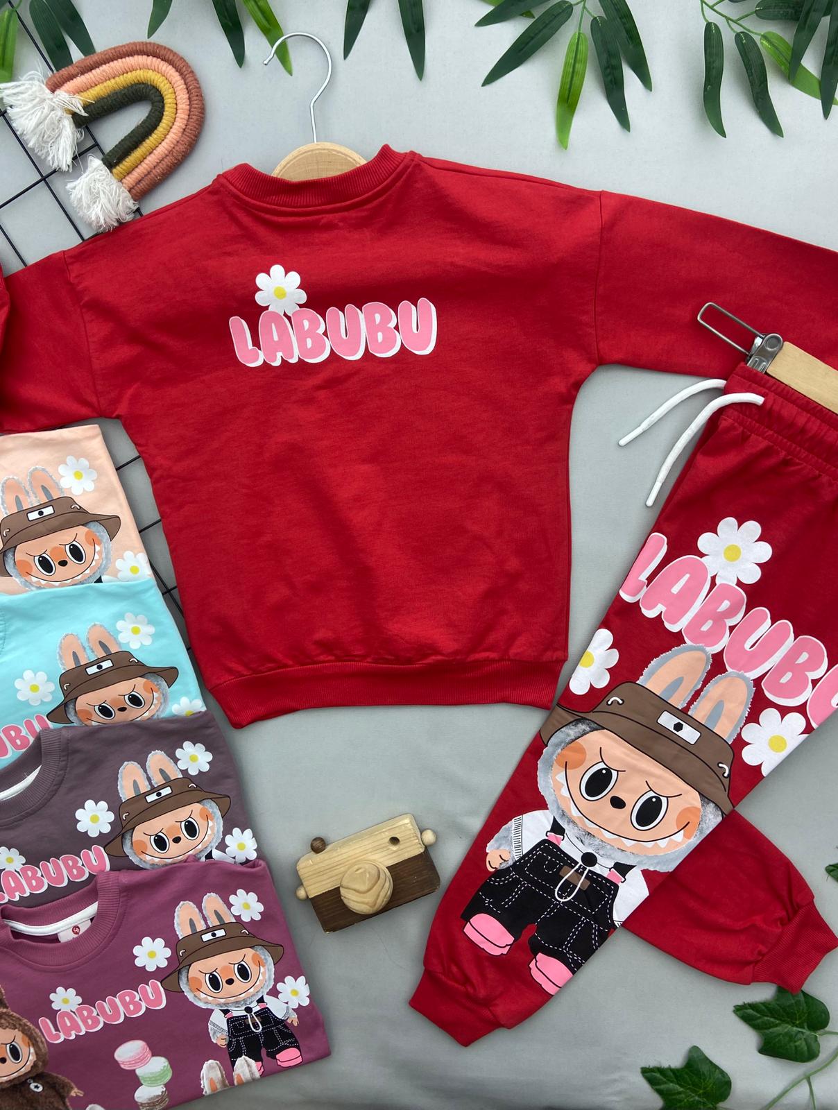 LABUBU BASKILI KIZ COCUK TAKIM