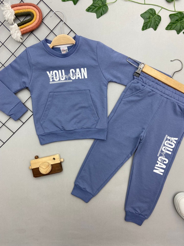 YOU CAN YAZILI ERKEK COCUK TAKIM