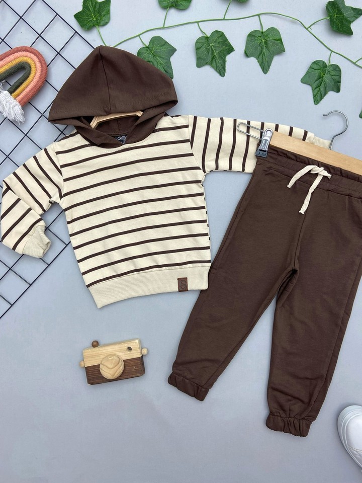 ⭐ ÇİZGİ DETAYLI UNISEX ÇOCUK TAKIM