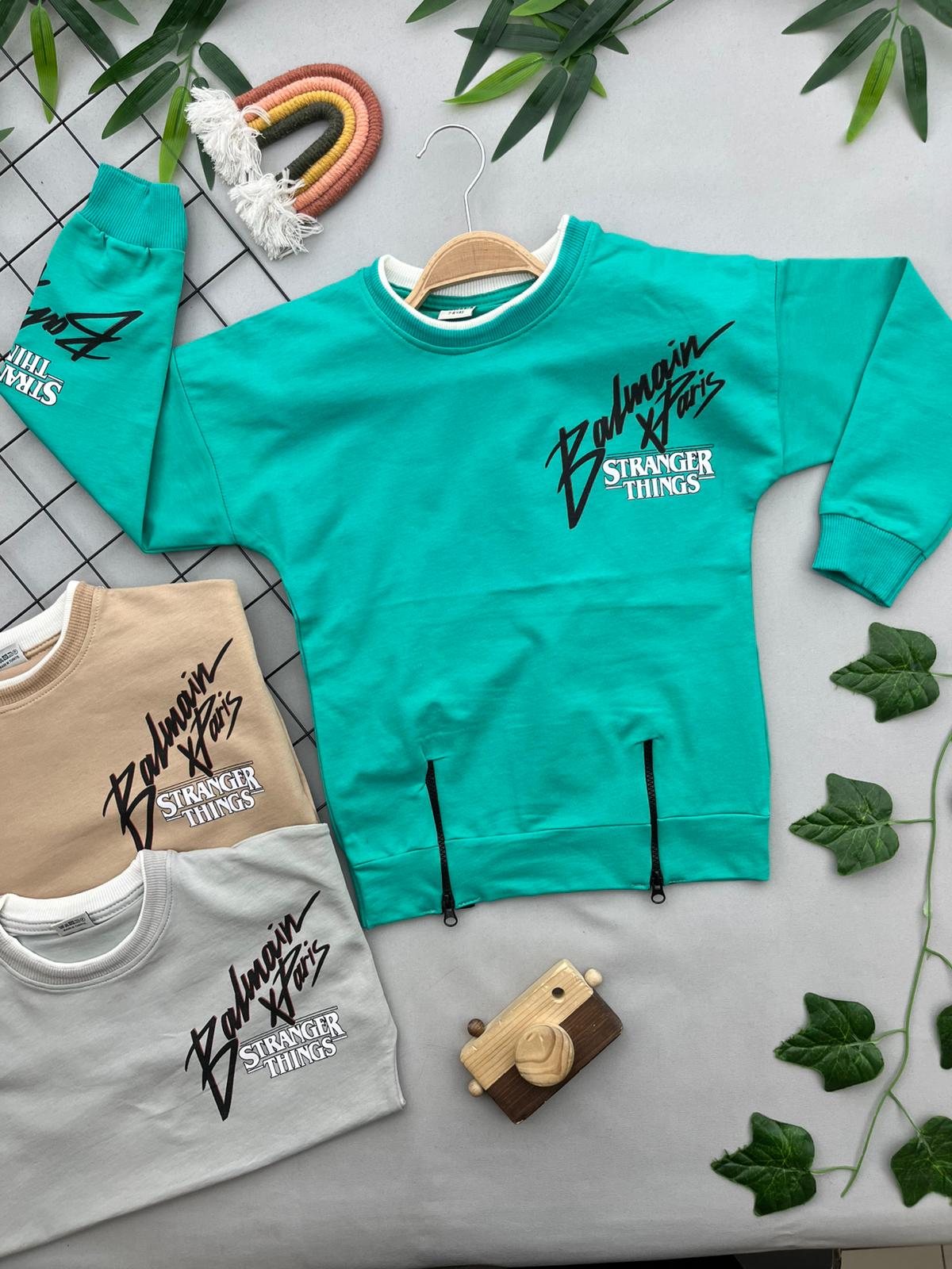 STRANGER YAZILI ERKEK COCUK SWEATSHIRT