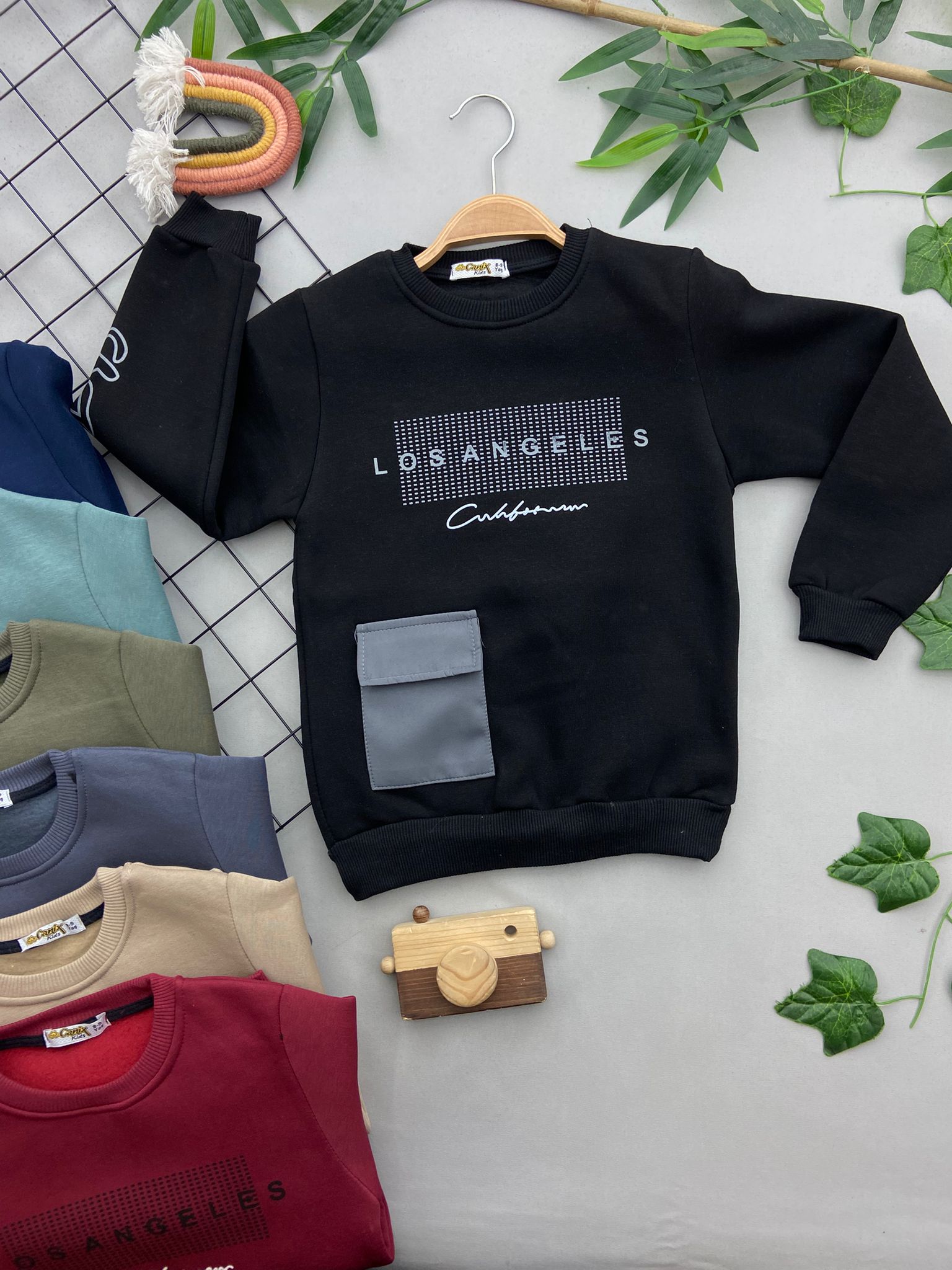 LOS ANGELES YAZILI ERKEK COCUK SWEAT
