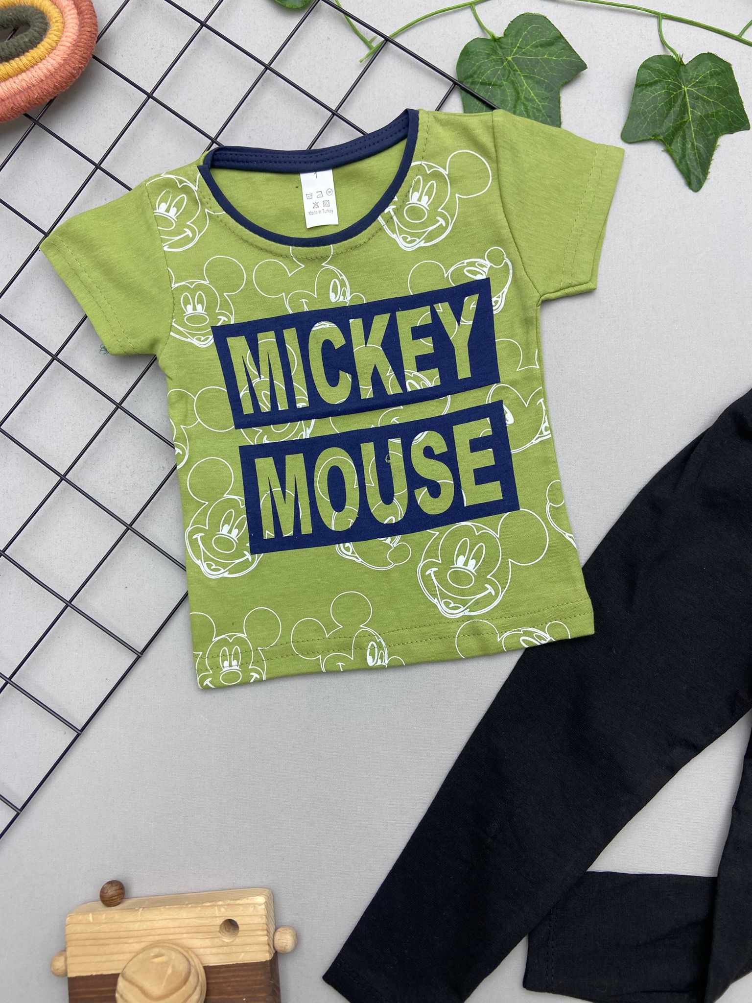 MICKEY YAZILI KIZ COCUK TAKIM