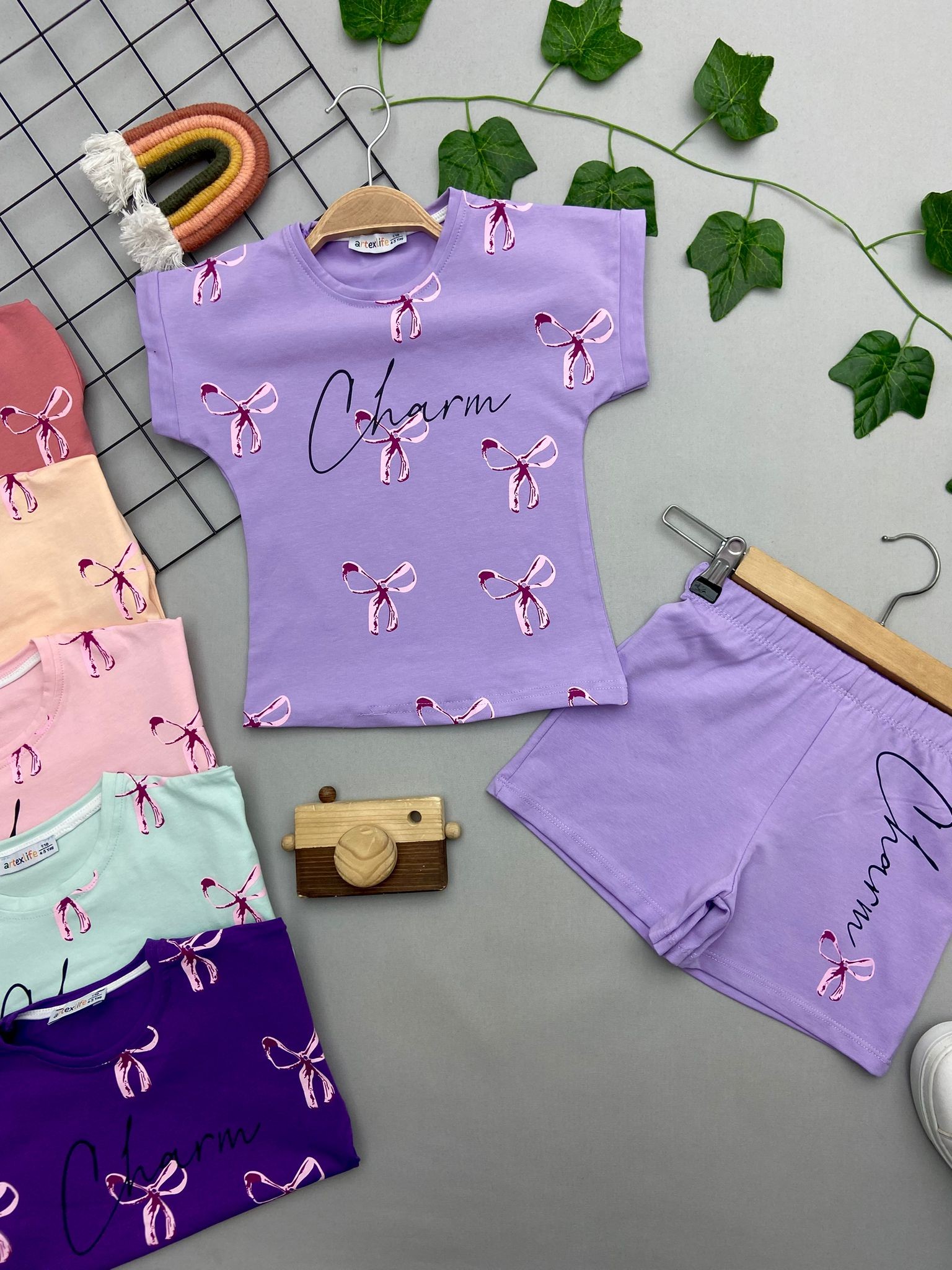 CHARM YAZILI KIZ COCUK TAKIM