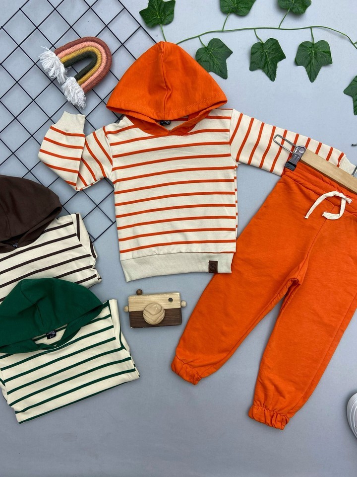 ⭐ ÇİZGİ DETAYLI UNISEX ÇOCUK TAKIM
