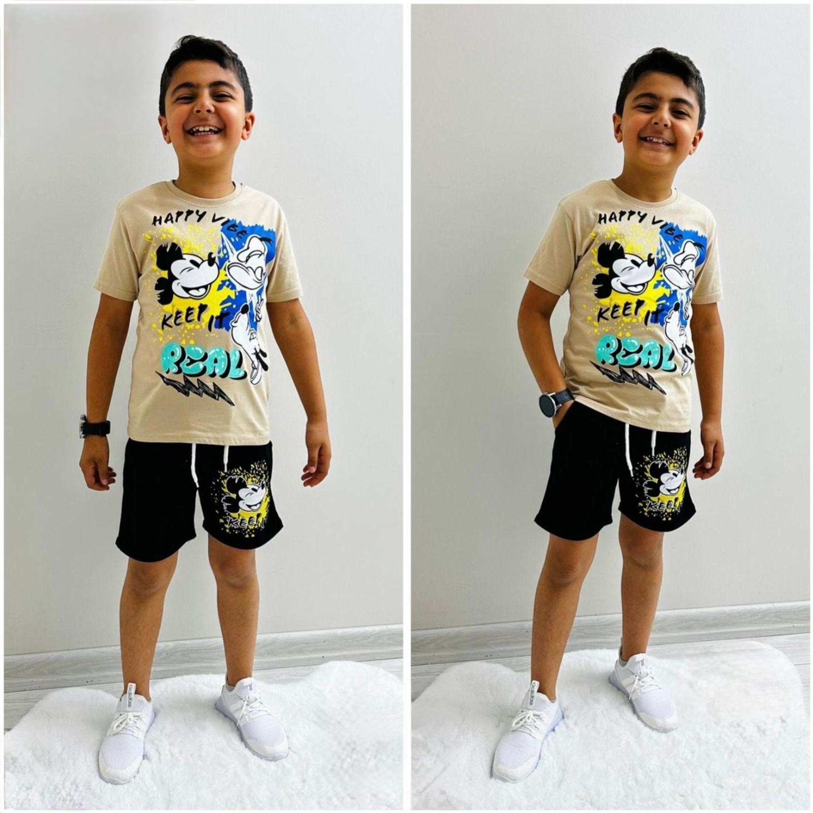 HAPPY VIBE YAZILI ERKEK ÇOCUK TAKIM