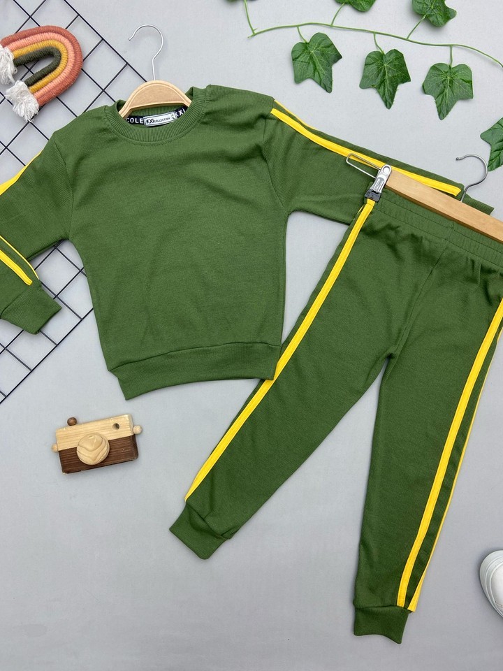 SERIT DETAYLI UNISEX COCUK TAKIM