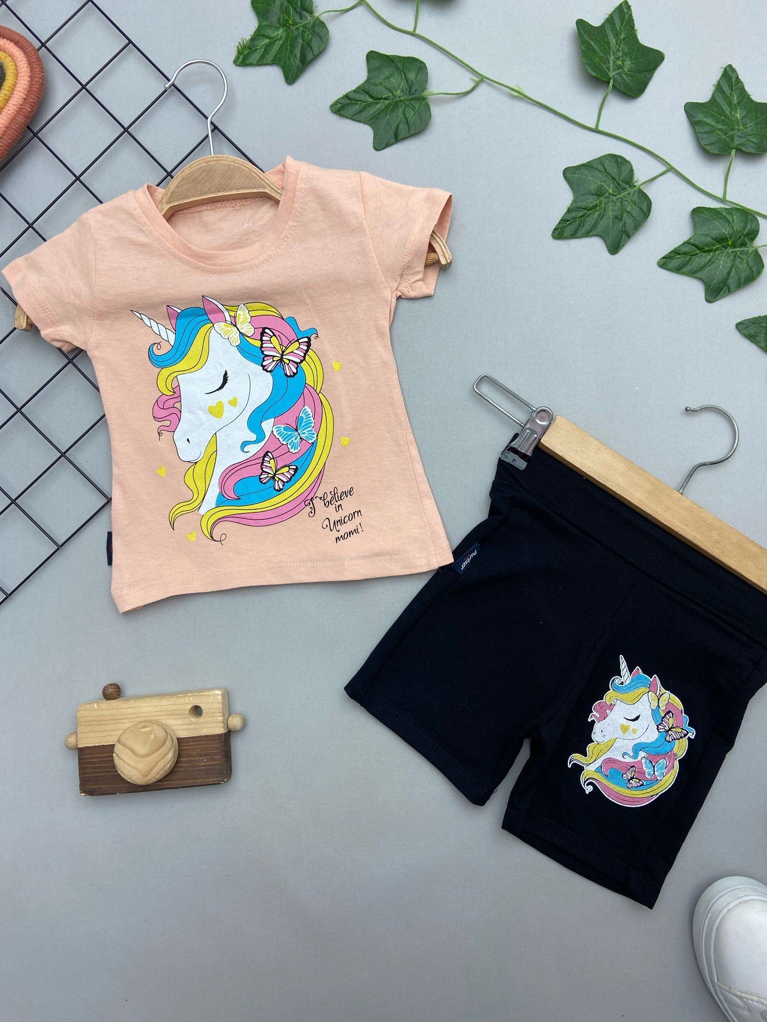 UNICORN BASKILI KIZ BEBEK TAKIM