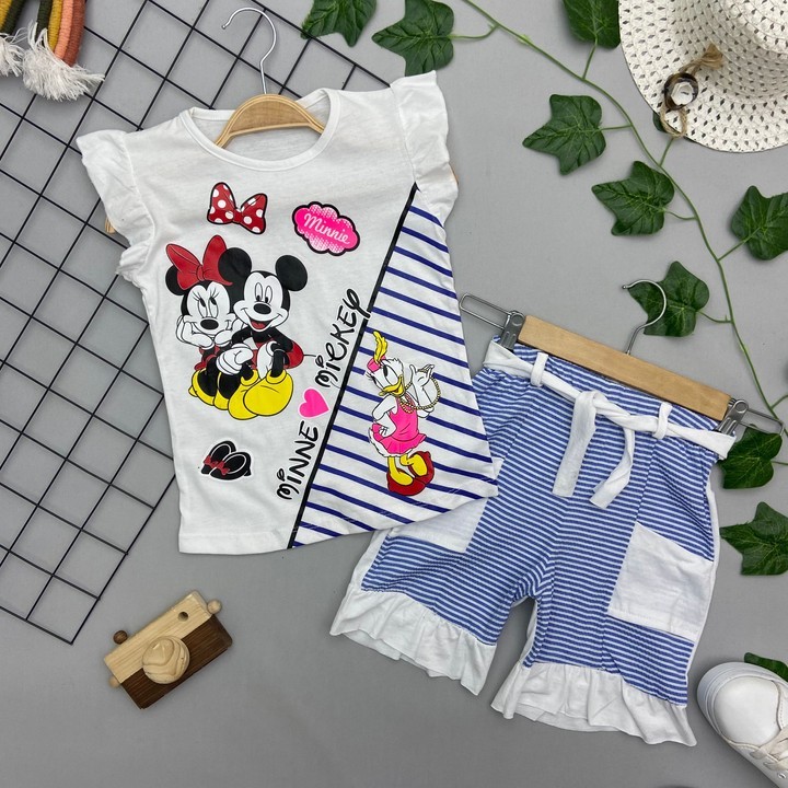 ⭐ MİNNİE MOUSE DETAYLI KIZ ÇOCUK TAKIM