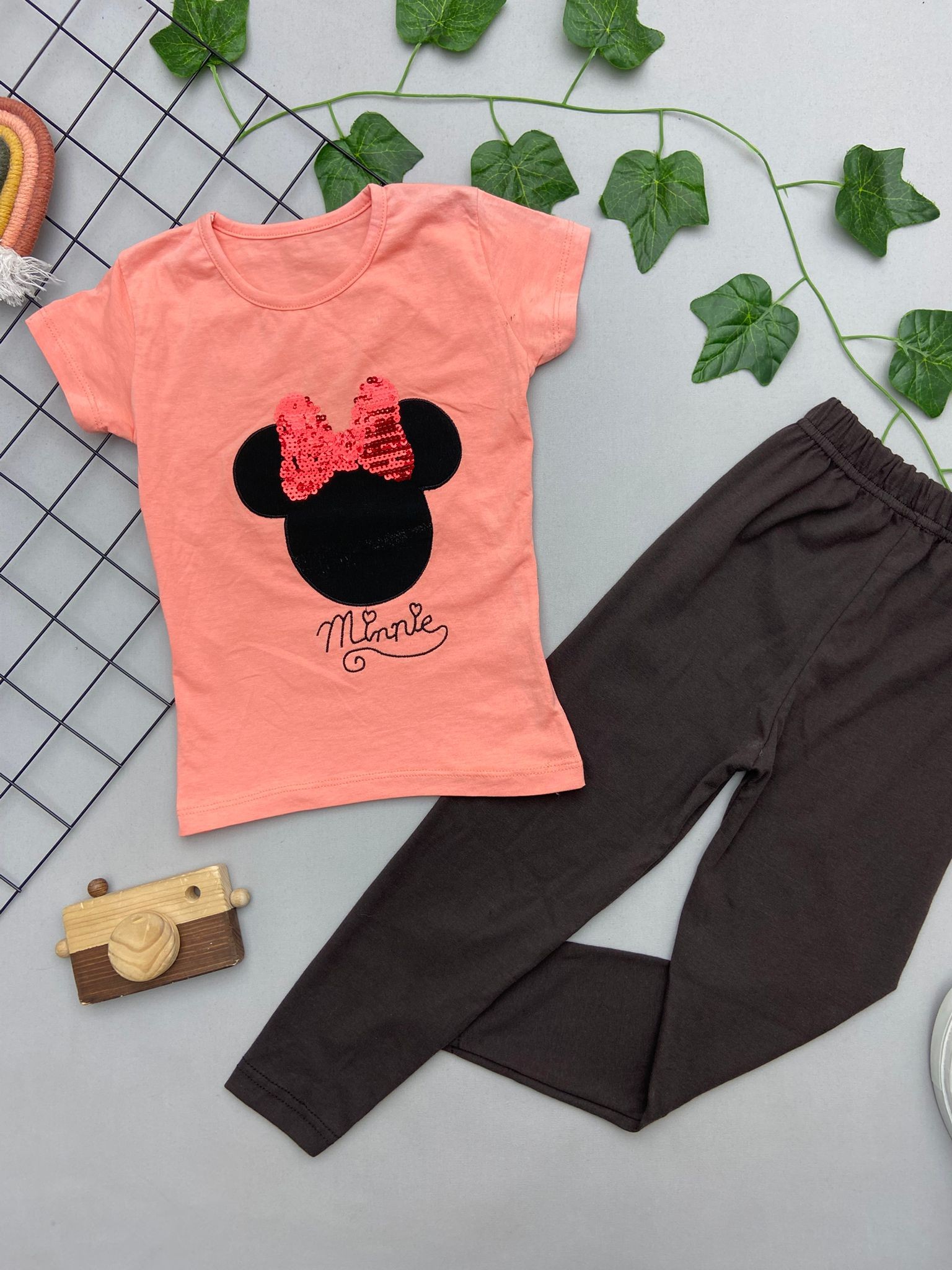 ⭐ MINNIE YAZILI KIZ COCUK TAKIM