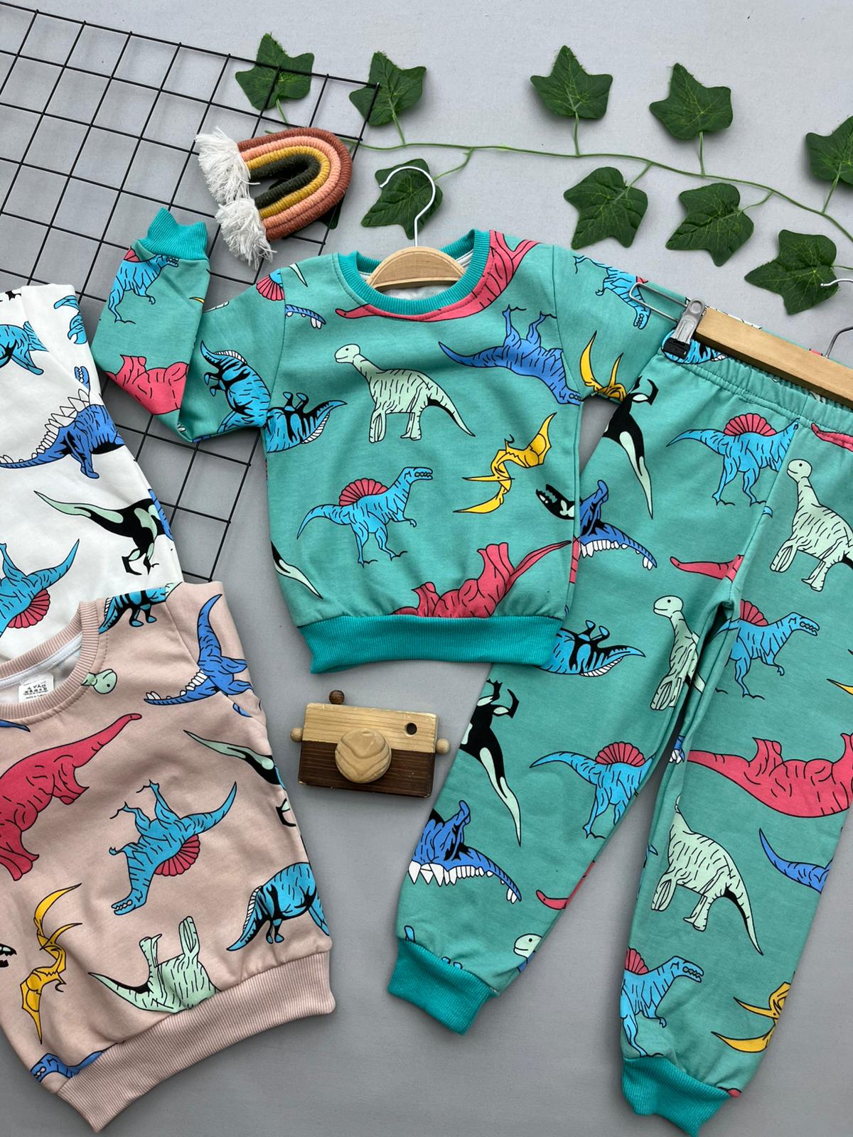 DINOZOR BASKILI ERKEK COCUK TAKIM