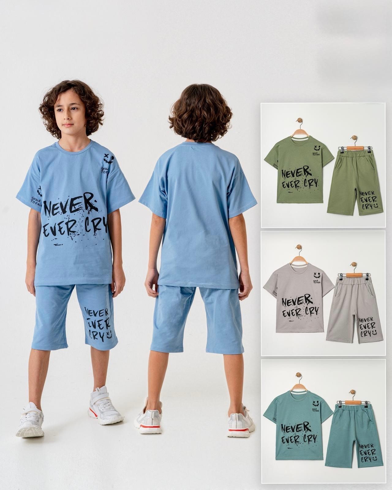 ⭐ NEVER EVER YAZILI ERKEK COCUK TAKIM