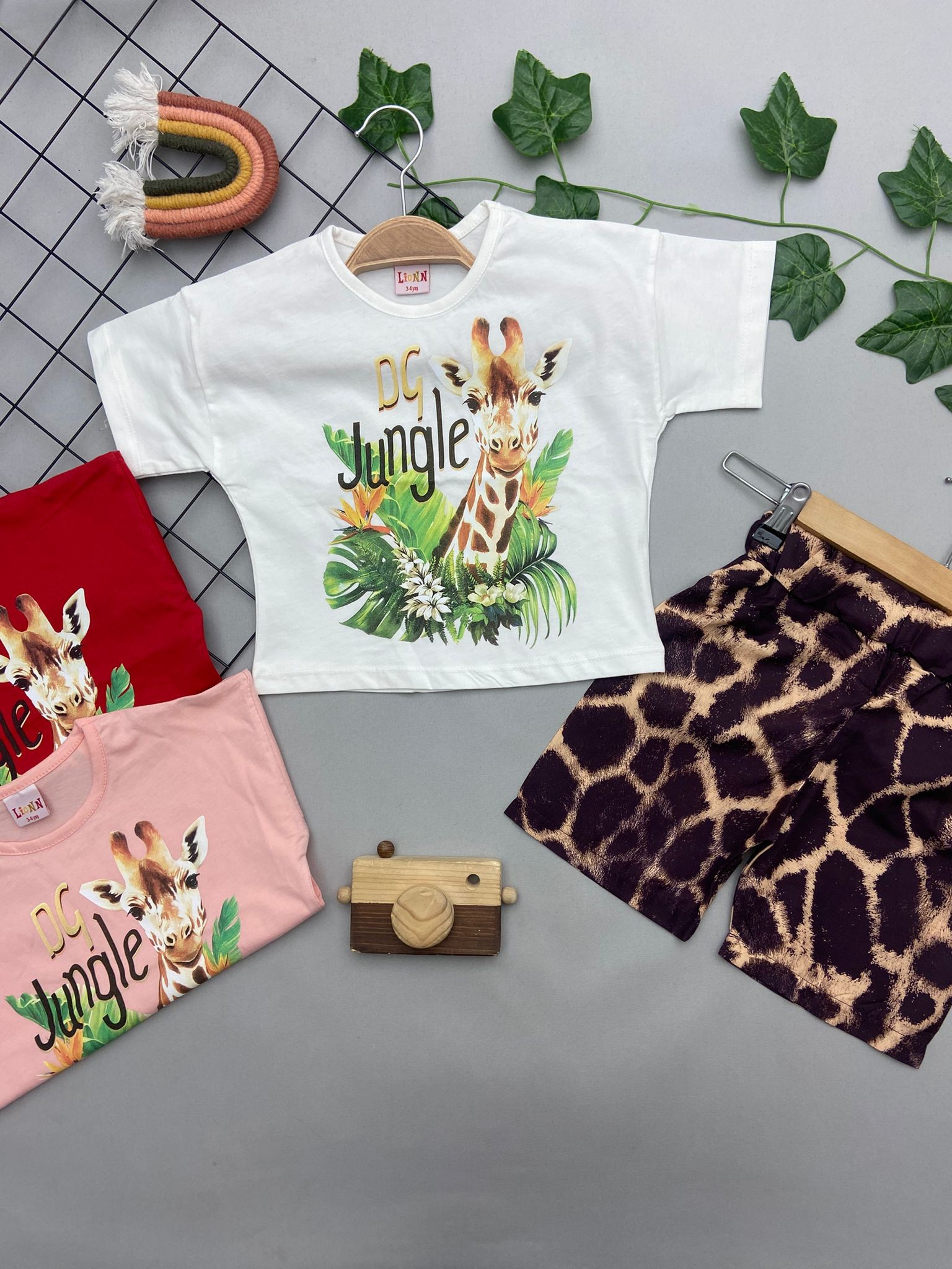 JUNGLE YAZILI KIZ COCUK TAKIM