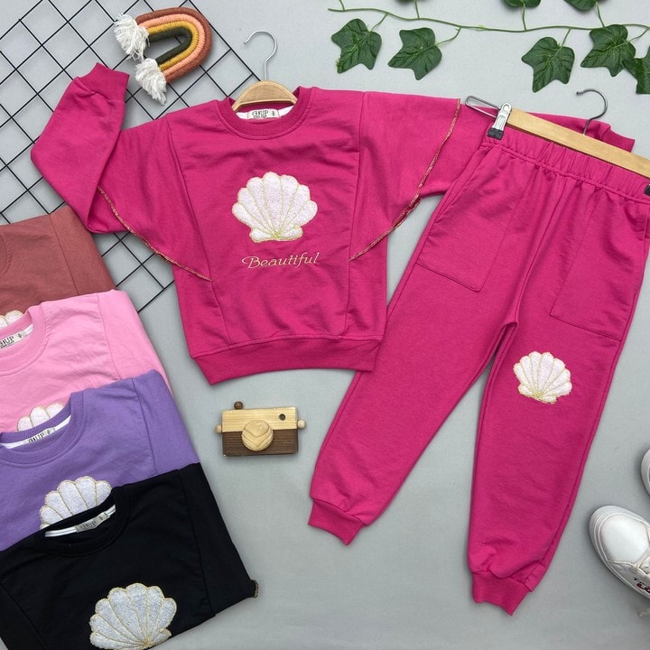 BEAUTIFUL YAZILI KIZ ÇOCUK TAKIMMMV