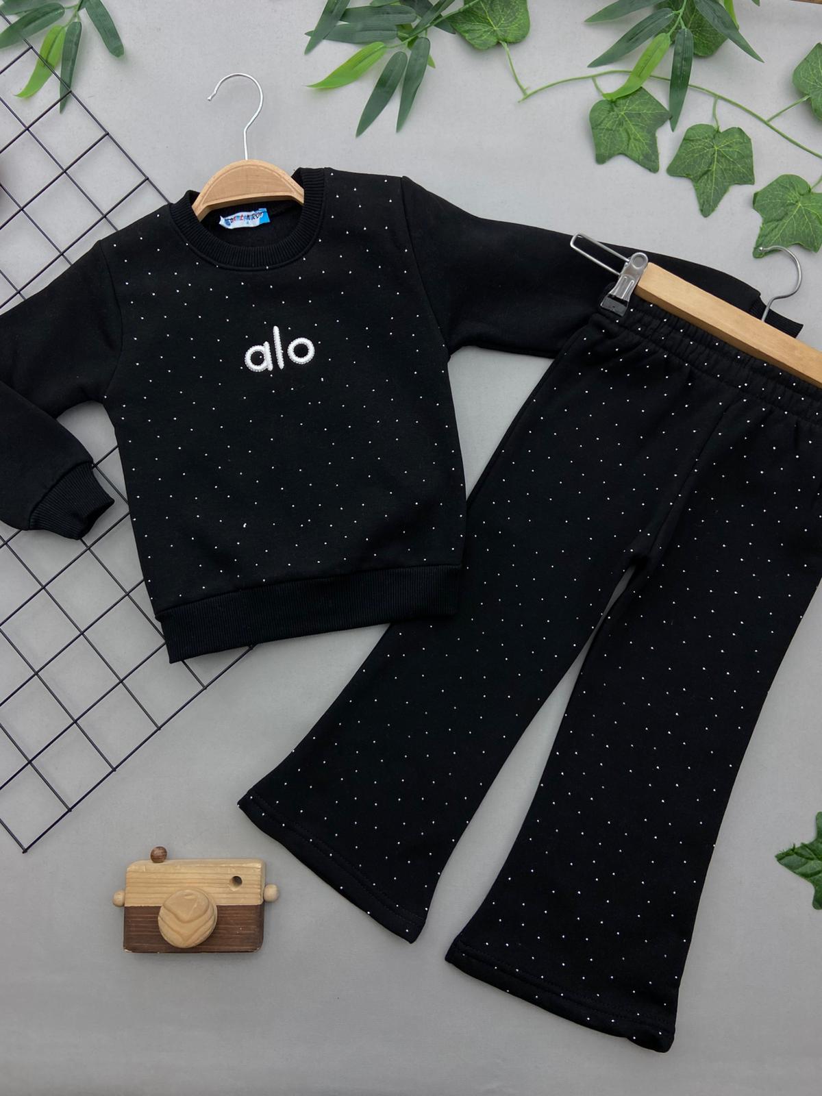 ALO YAZILI PULLU KIZ COCUK TAKIM