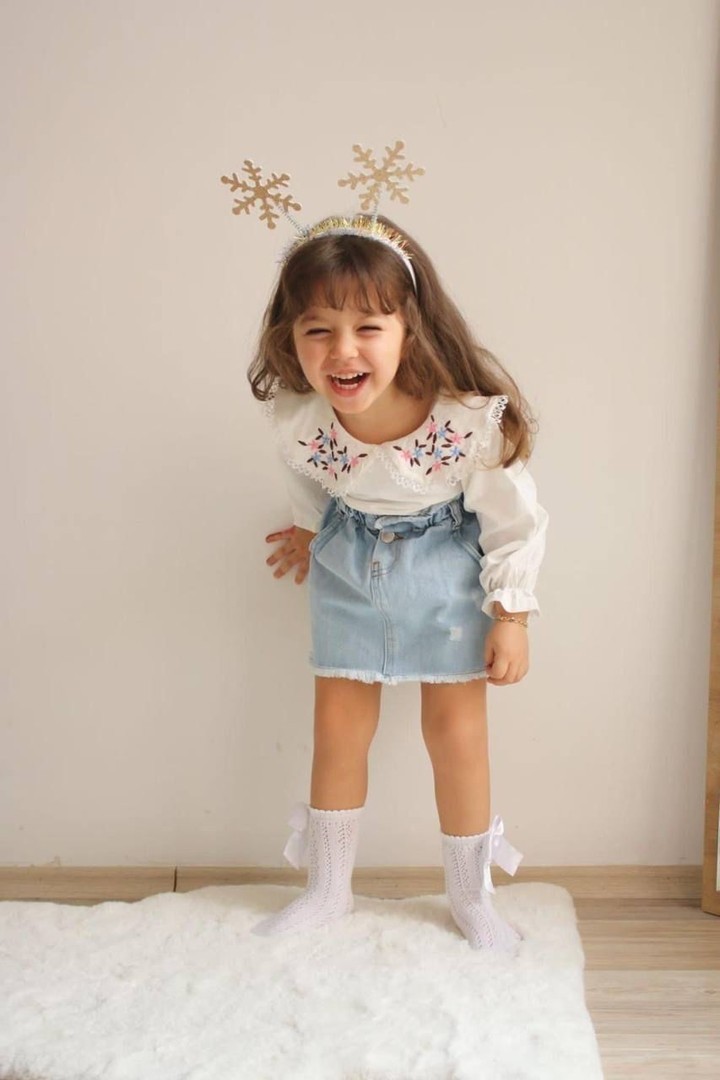 ⭐ YAKA İŞLEMELİ ETEKLİ KIZ ÇOCUK TAKIM