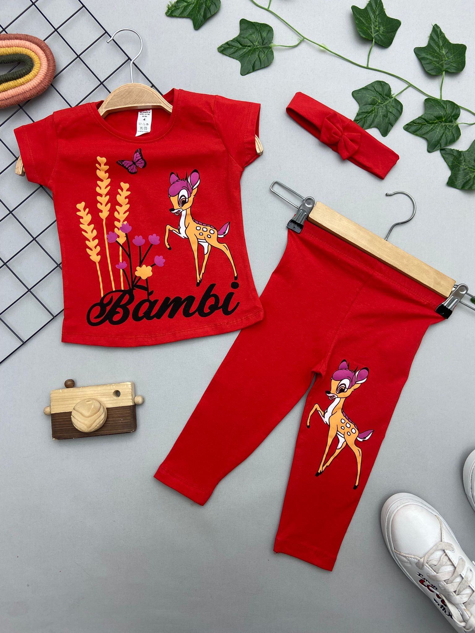 BAMBI YAZILI KIZ COCUK TAKIM