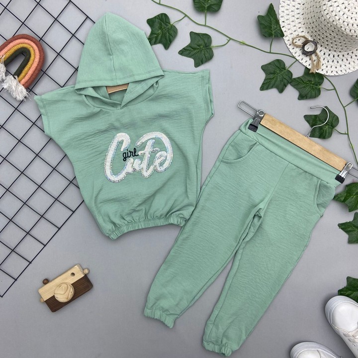 ⭐ CUTE YAZILI KIZ ÇOCUK TAKIMm