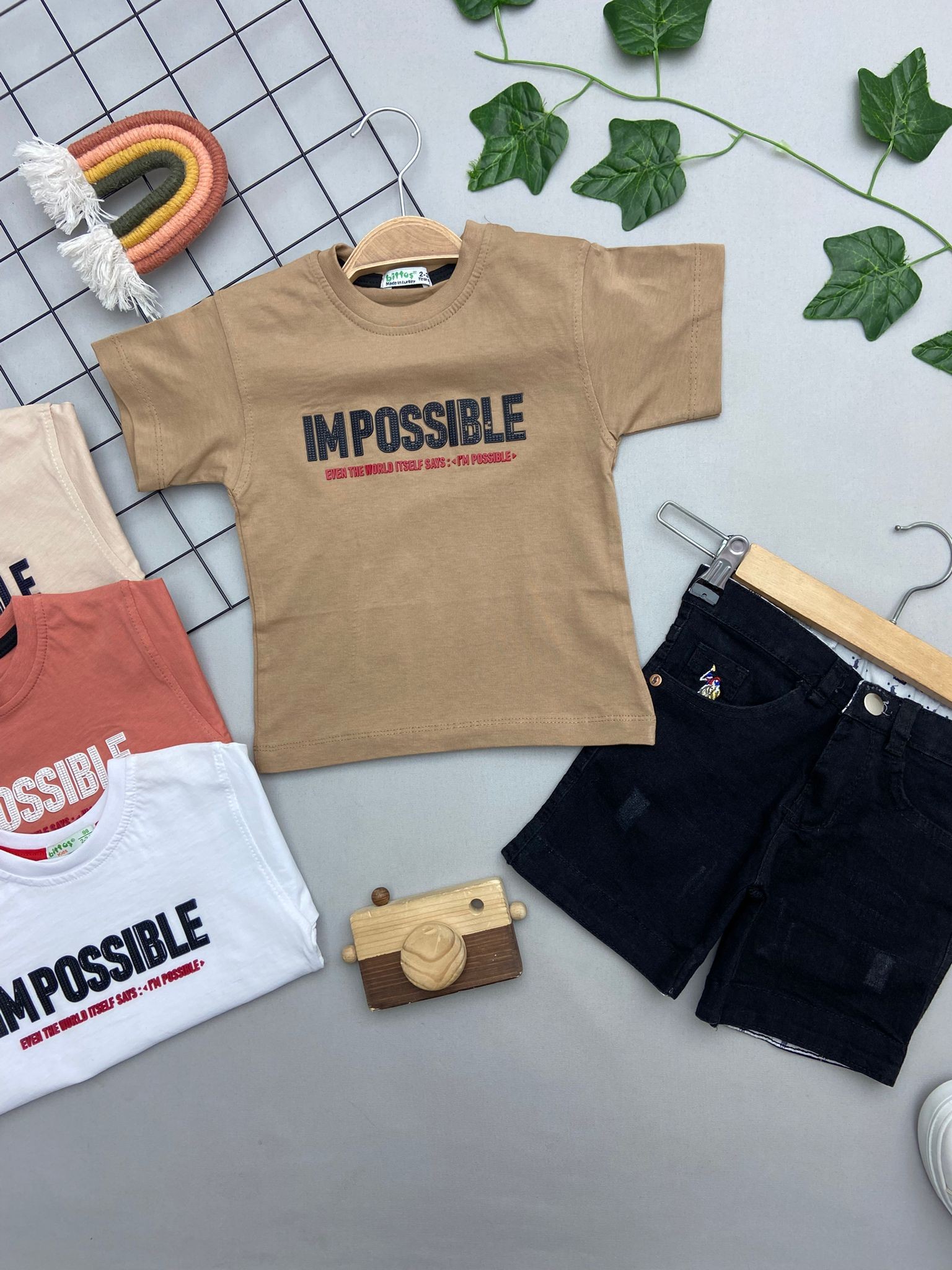 IMPOSSIBLE YAZILI ERKEK COCUK TAKIM