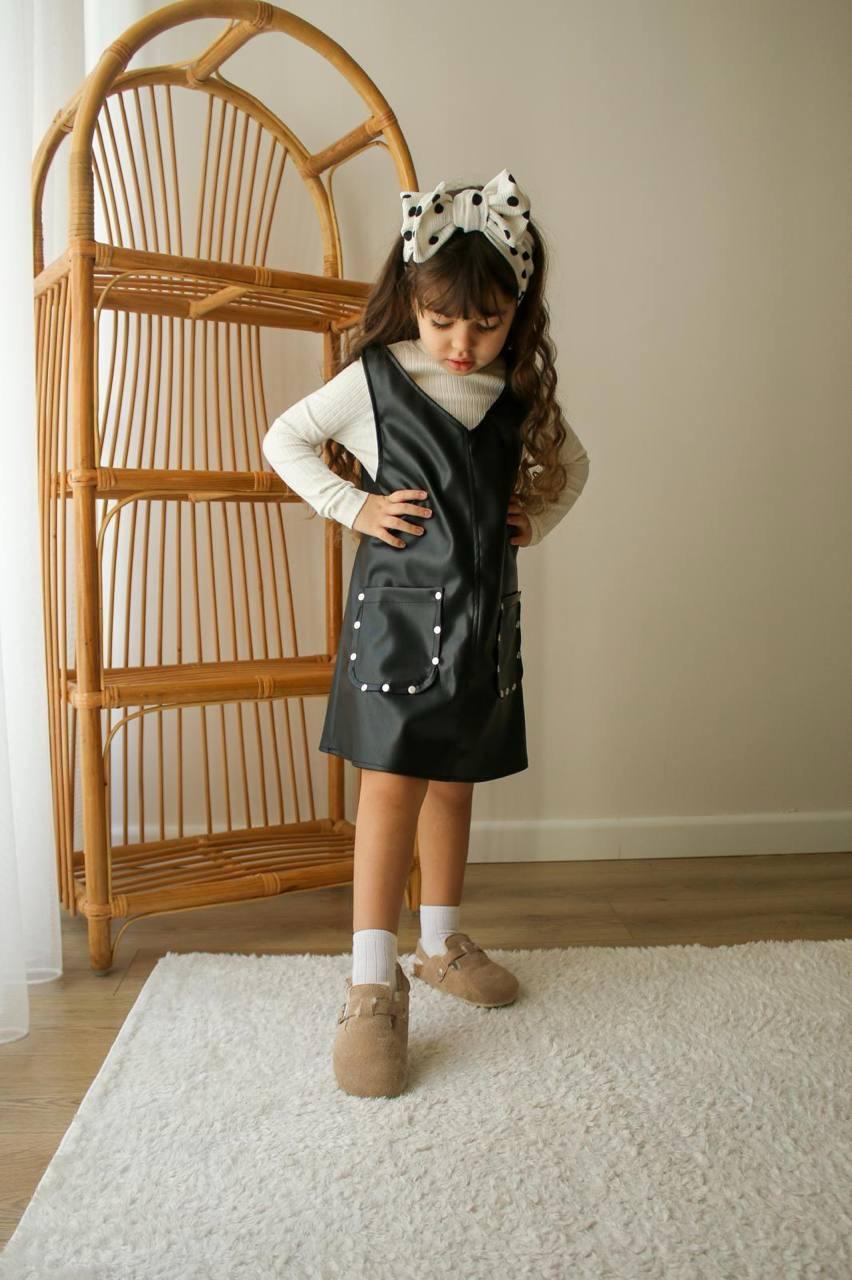 CEP DETAYLI DERİ 2'Lİ KIZ ÇOCUK TAKIM