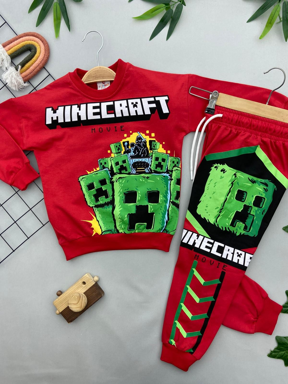 MINECRAFT YAZILI ERKEK COCUK TAKIM