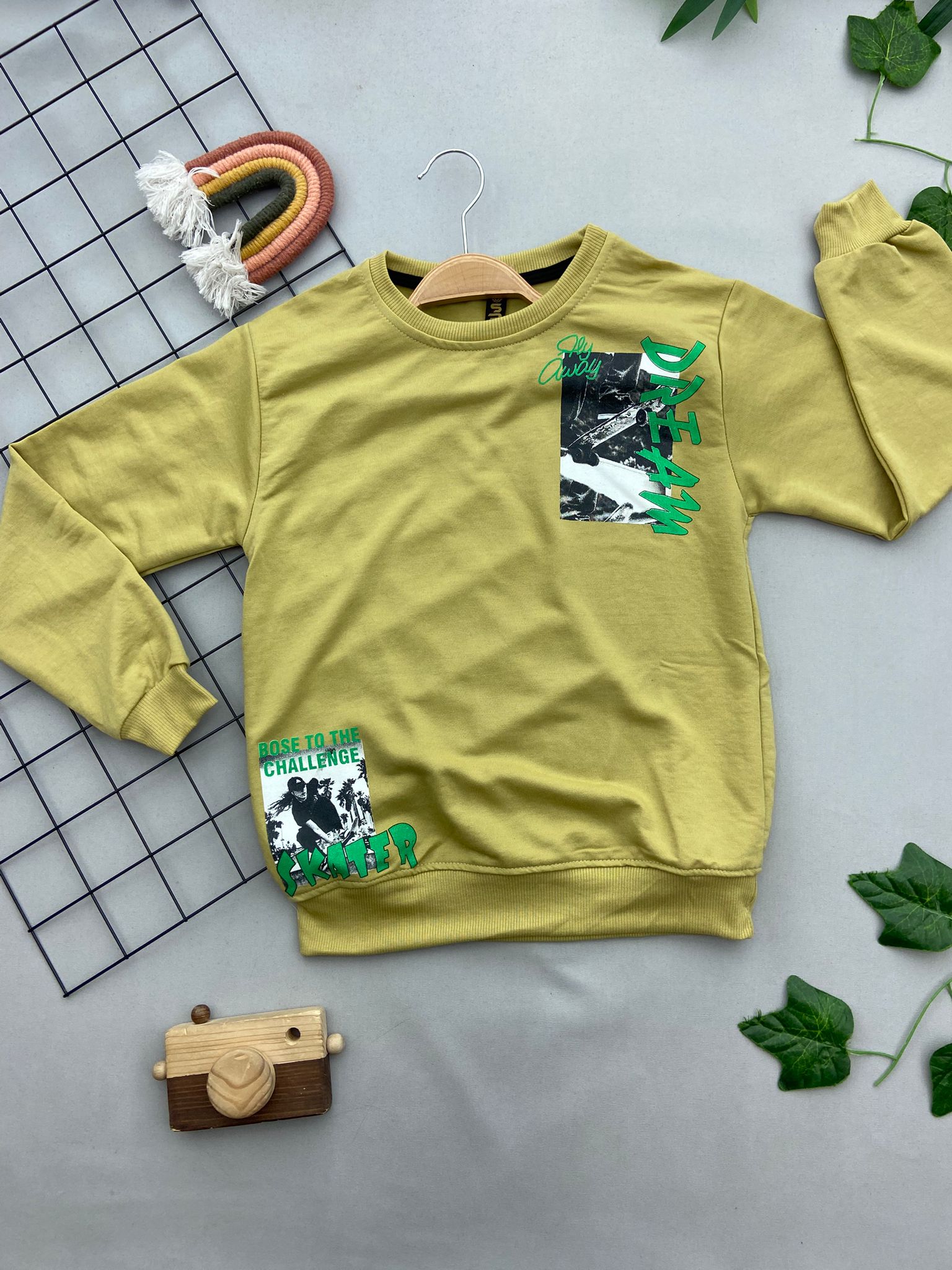 DREAM YAZILI ERKEK COCUK SWEATSHIRT