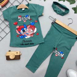 STITCH BASKILI KIZ COCUK TAKIM